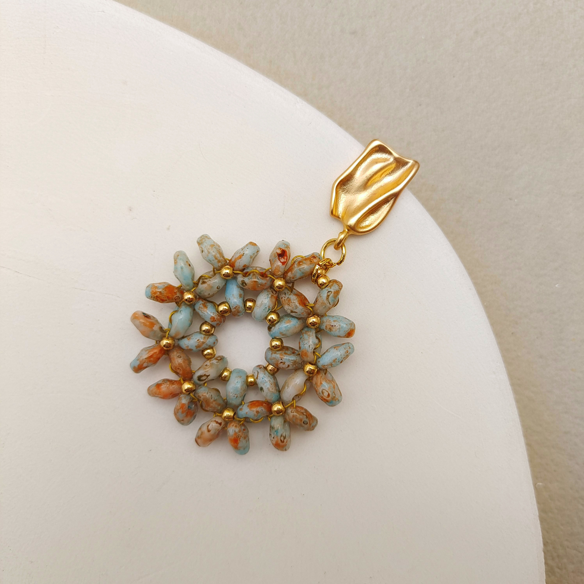 Daisy DIY Earring Making Kit – SuperDuo Beads & Stud Findings | Full tutorial | Christmas Gift for Her Kit#242 iFCraftorium