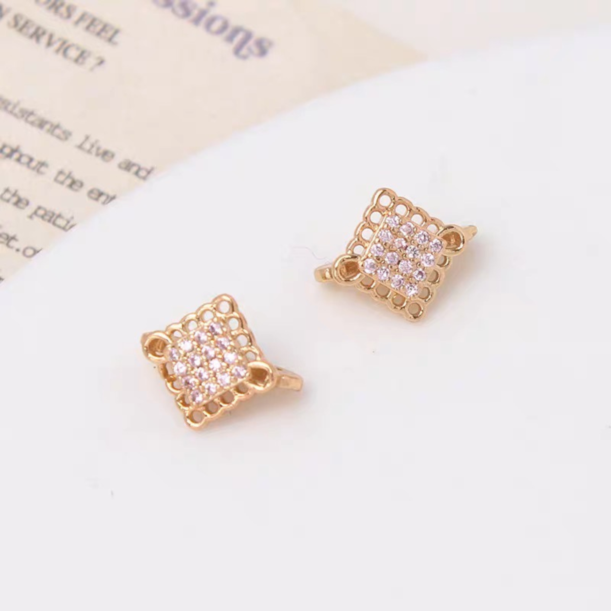 【S17】10PCS DIY Jewelry Spacer – 3-Hole Chinese Knot Connector, Full Pave Zircon, 18K Gold Plated, High Color Retention, for Beaded Bracelet & Necklace Making iFCraftorium