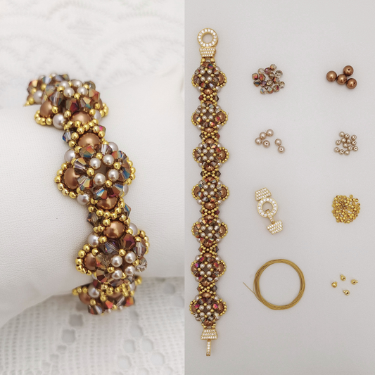 【No.107】DIY Jewelry Making Kit – “Dressage Elegance” Pearl Bracelet | Complete Tutorial Included