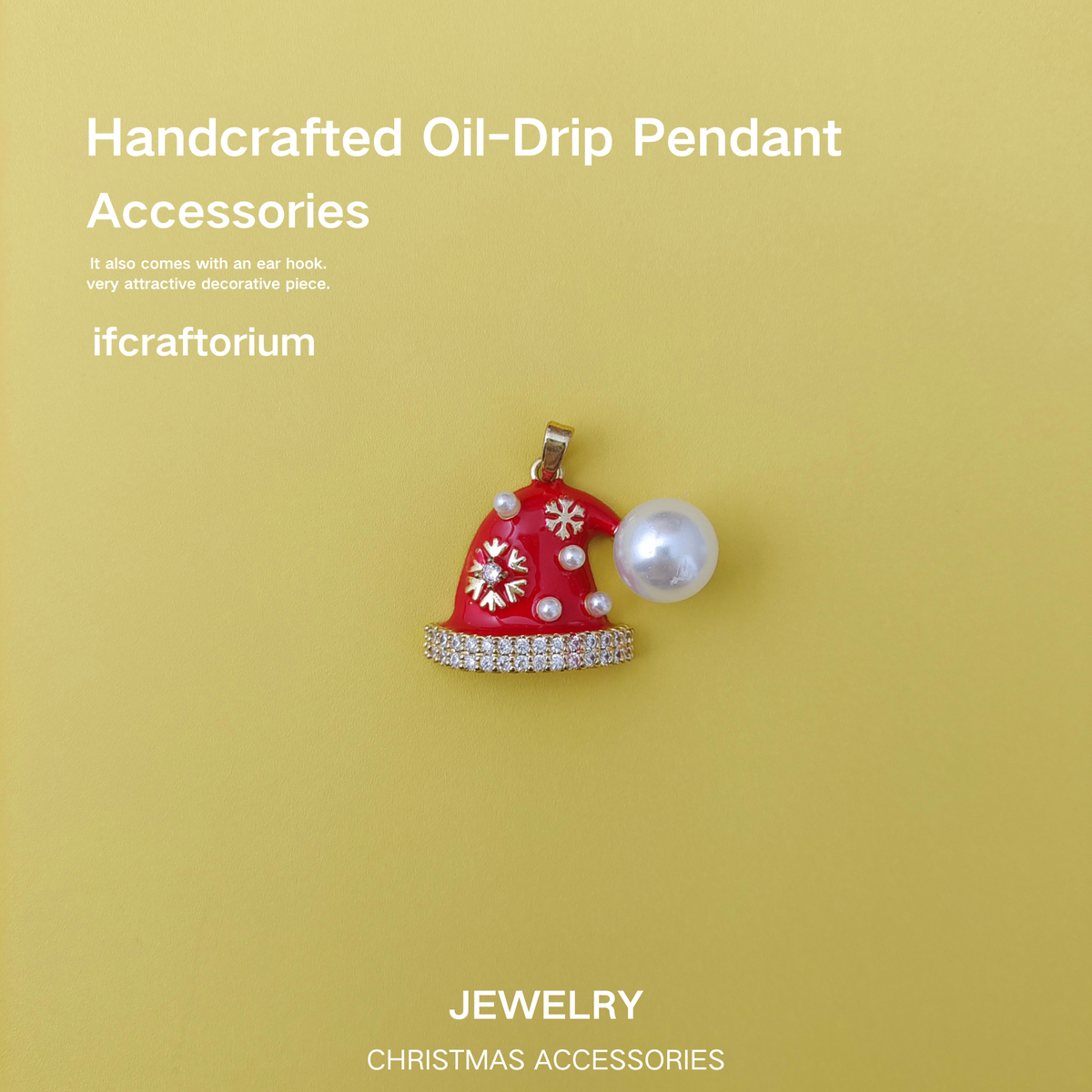 【S72】Christmas Jewelry Making Charms – Santa Socks, Snowmen, Reindeer, Bells & Christmas Trees iFCraftorium