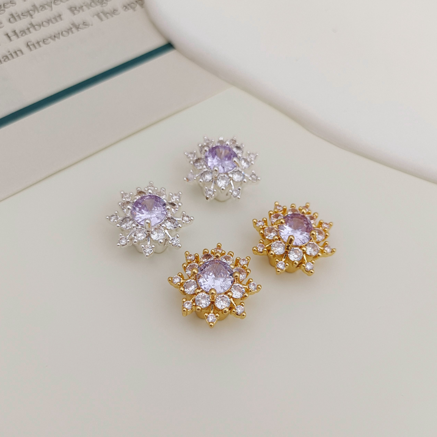 【S23】DIY Snowflake Spacer Bead | Multi-Hole Bead Connector | Gold/Silver Plated Copper | Jewelry Making Findings iFCraftorium