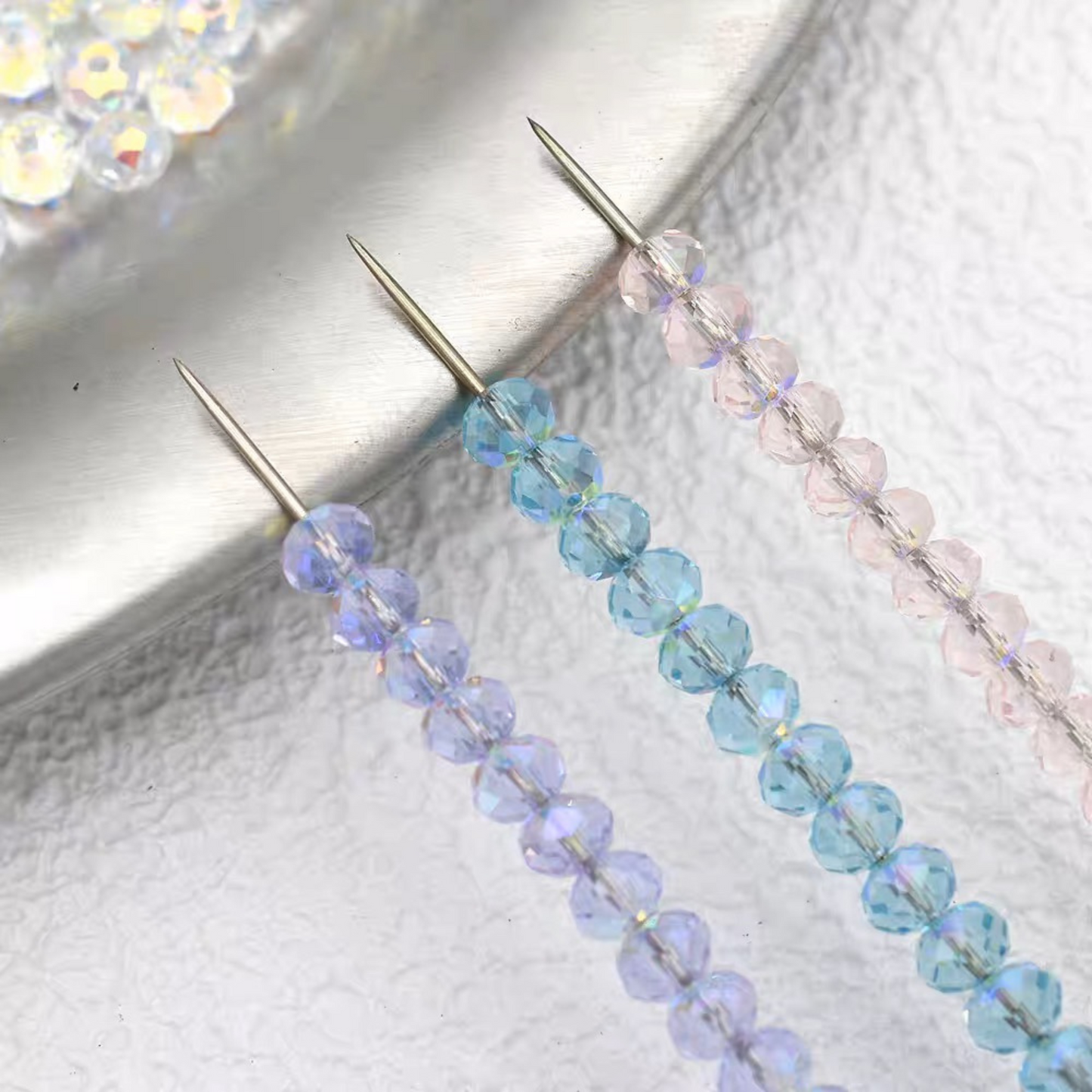 【L08】100PCS DIY Crystal Beads – 6mm AB Shiny Rondelle Wheel Beads, Imitation Swarovski Glass Beads for Handmade Jewelry Making (Bracelets & Necklaces)