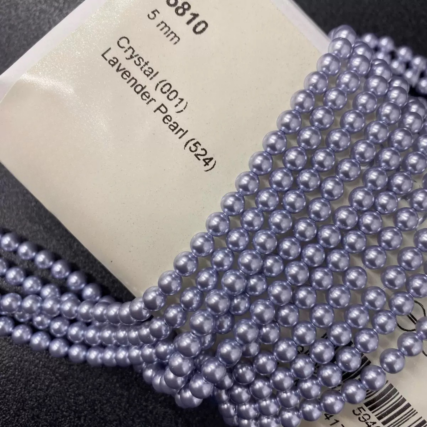 【P08】Light Purple Imitation Swarovski Glass Pearls | 2–8mm Round Beads | High-Gloss Finish | DIY Jewelry Supplies