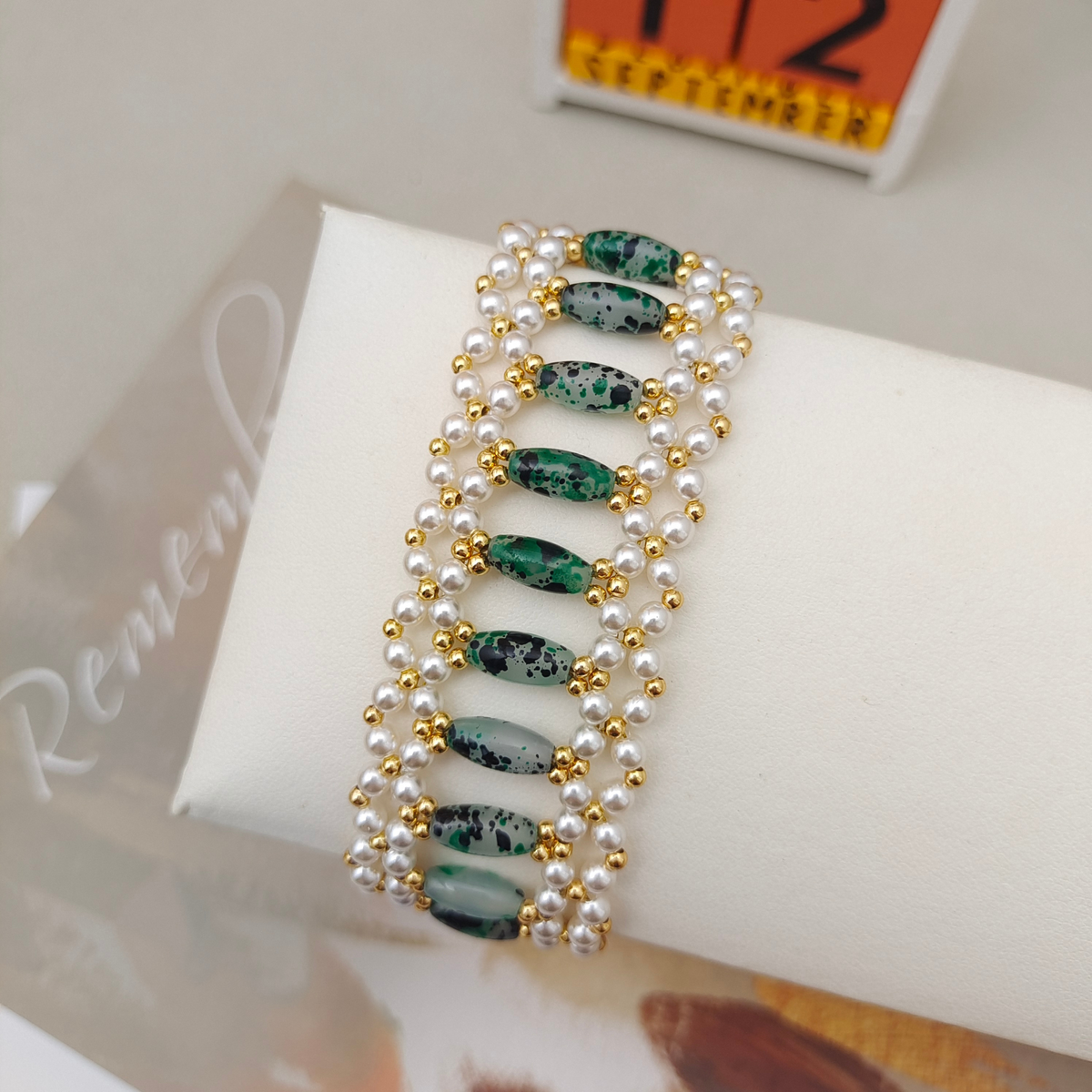 DIY Pearl Bracelet Making Kit – Rice Beads & Pearls & Zircon Beads Gif for Her | iFCraftorium Kit #325 iFCraftorium