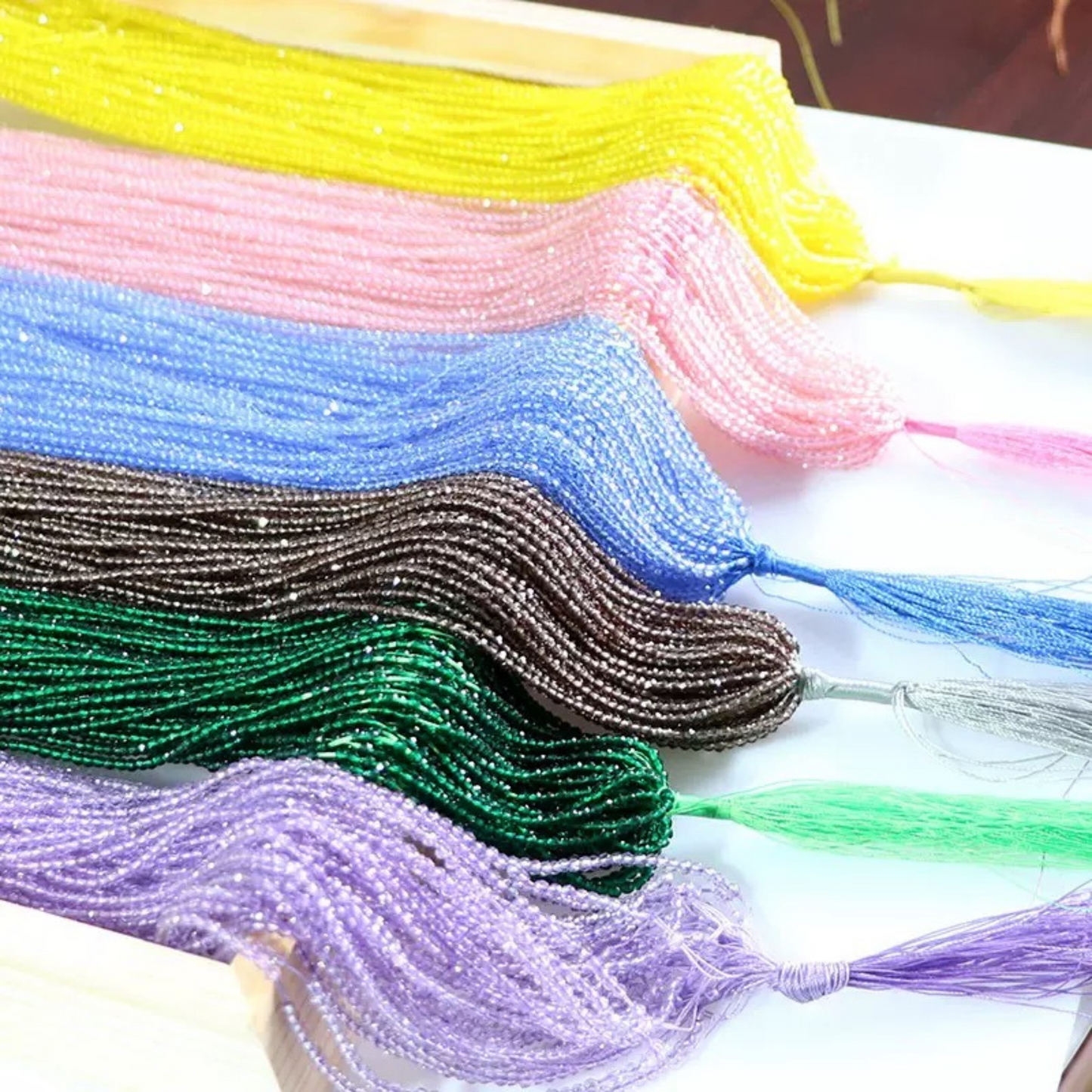 【L07】DIY Beads | 4mm Faceted Spinel Glass Crystal Round Beads | Jewelry Making Supplies