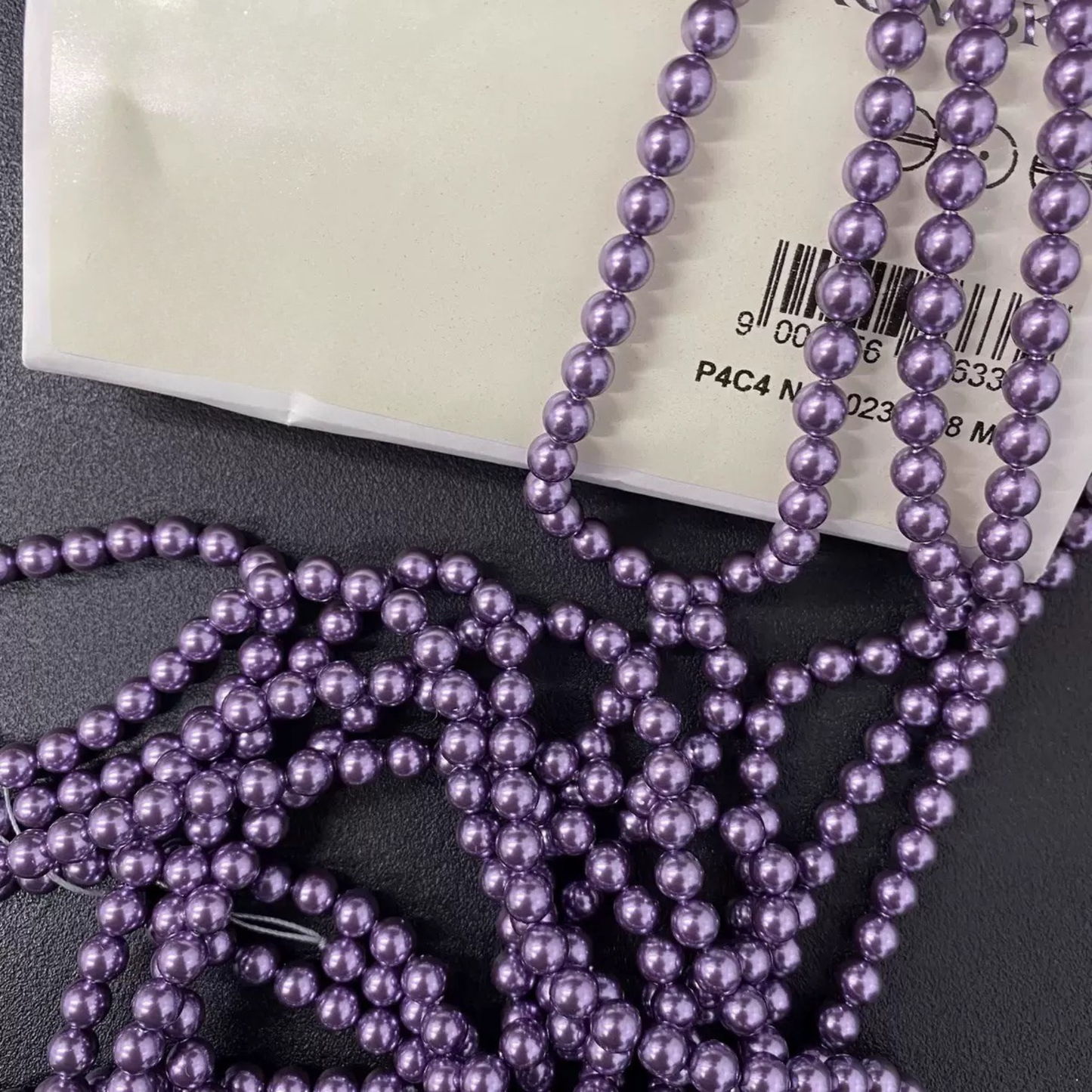 【P17】Purple Glass Pearl Beads – 3–8mm Round High Shine | Beads for Bracelets DIY iFCraftorium