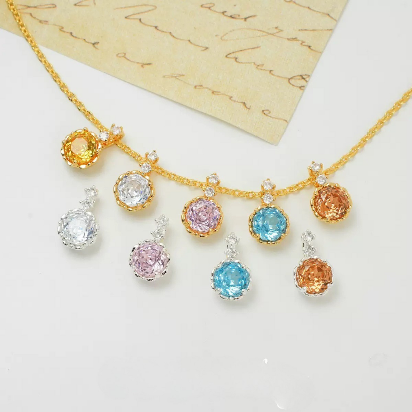 【B22】1PCS Rose-Cut Flower Clasp & Pendant | Dual Use | High-Gloss Copper DIY Jewelry Connector | 6 Colors