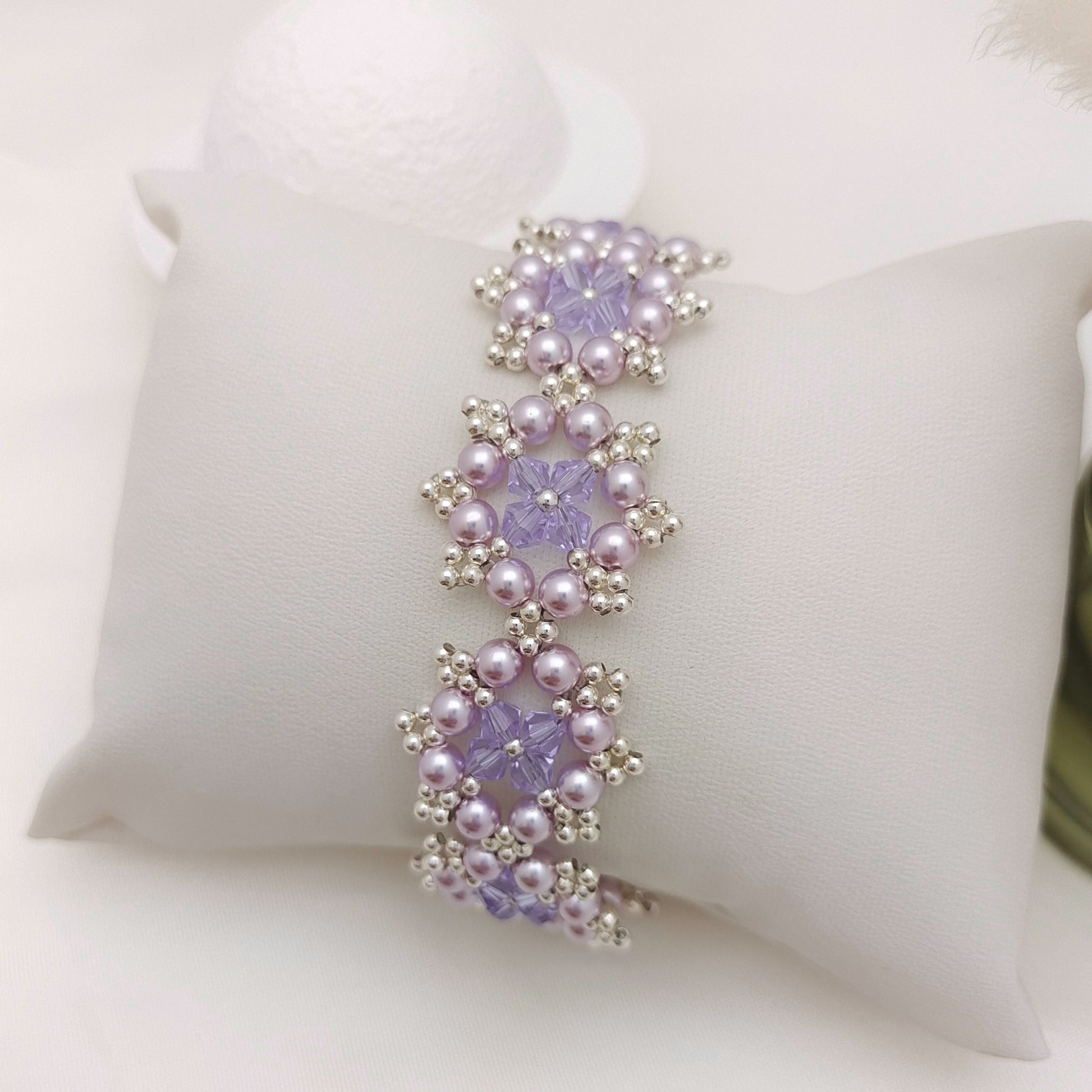 【No.143】Octagonal Snowflake Bracelet DIY Kit | Beading Supplies + Full Tutorial iFCraftorium