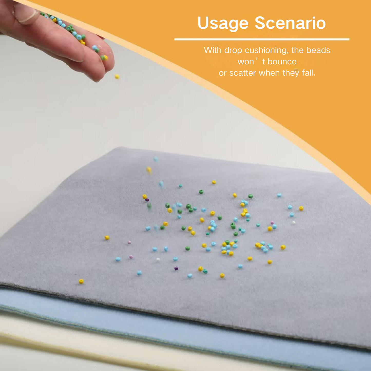 【T05】DIY Beading Velvet Mat | Anti-Slip Non-Roll Jewelry Making Tool | Bracelet & Necklace Beading Board