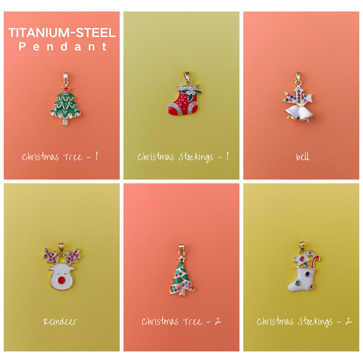 【S72】Christmas Jewelry Making Charms – Santa Socks, Snowmen, Reindeer, Bells & Christmas Trees iFCraftorium