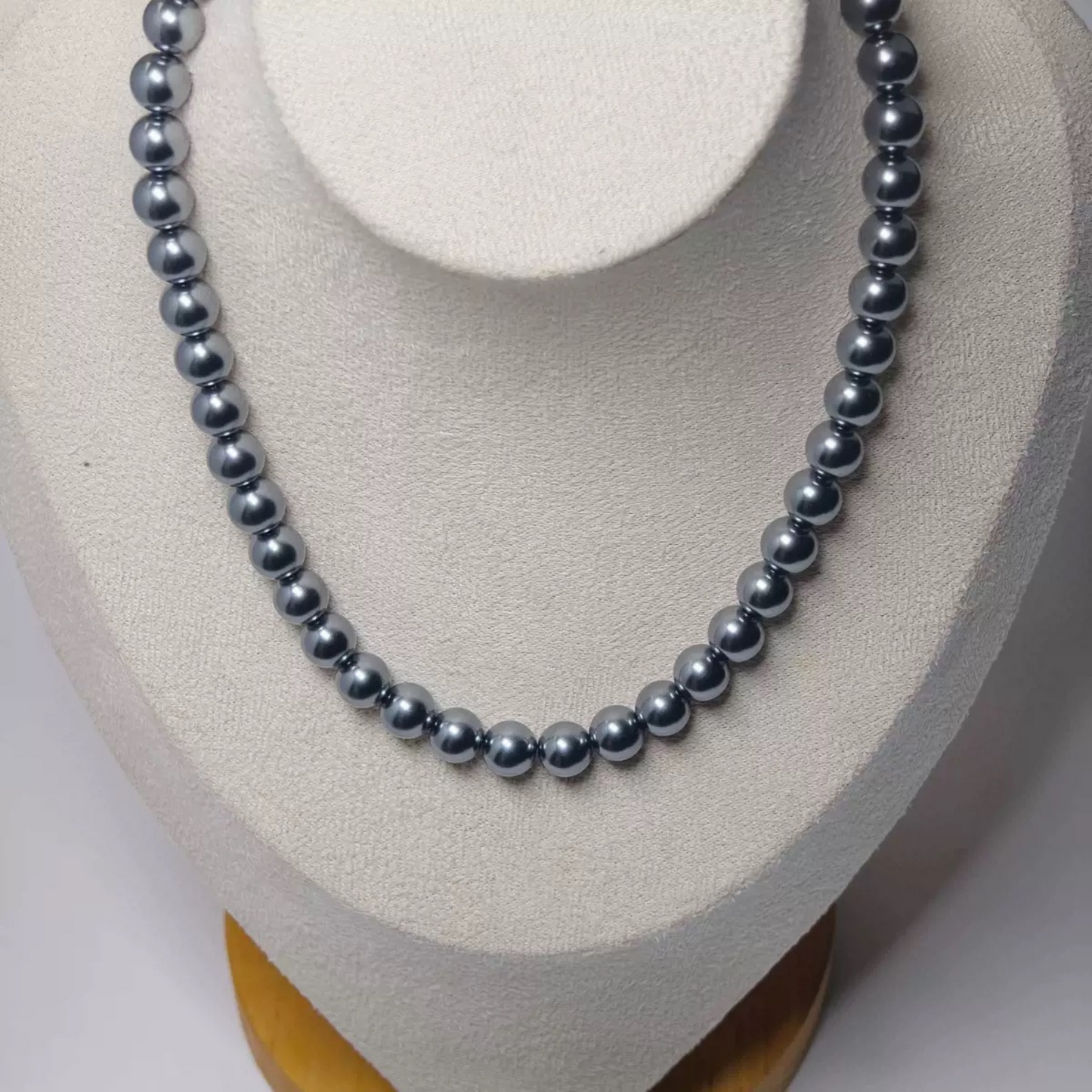 【P16】DIY Beads | Tahitian Black Imitation Pearl Beads 3-8mm | High Luster Glass Round Beads for Jewelry Making