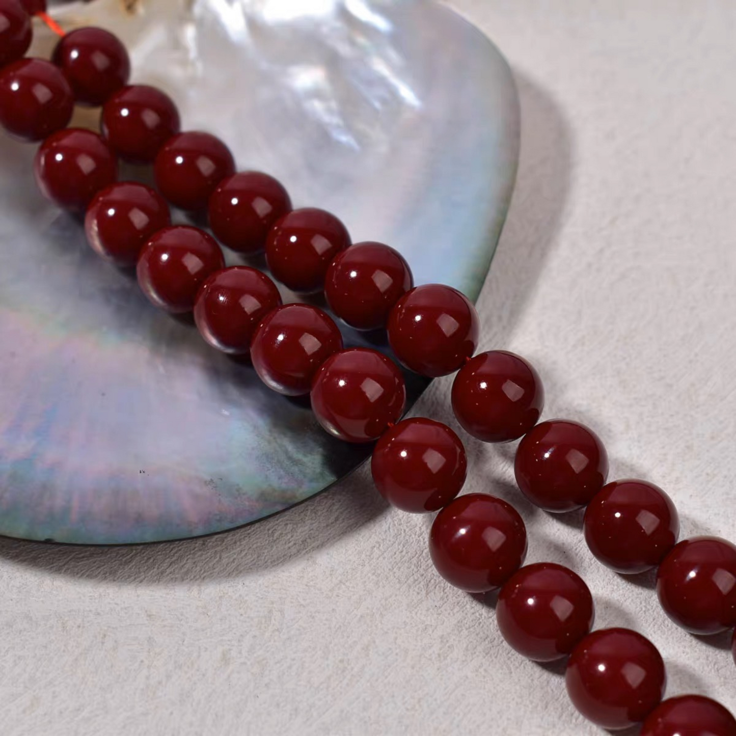 【P15】DIY Beads – Imitation Swarovski Dark Red | 3–8mm Round Glossy Glass Beads | Jewelry Making Supplies