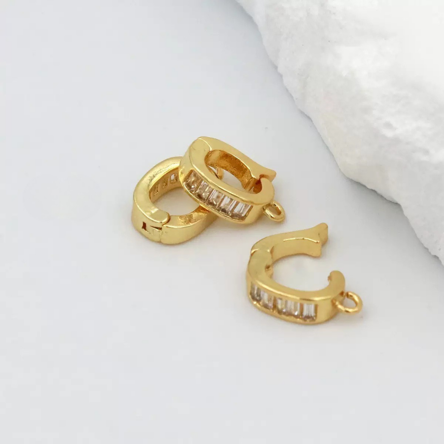 【B01】3PCS Multi-Purpose Clasp with Cord End Covers – 18K/14K Gold & Silver Plated, 10×6mm, Copper DIY Jewelry Findings