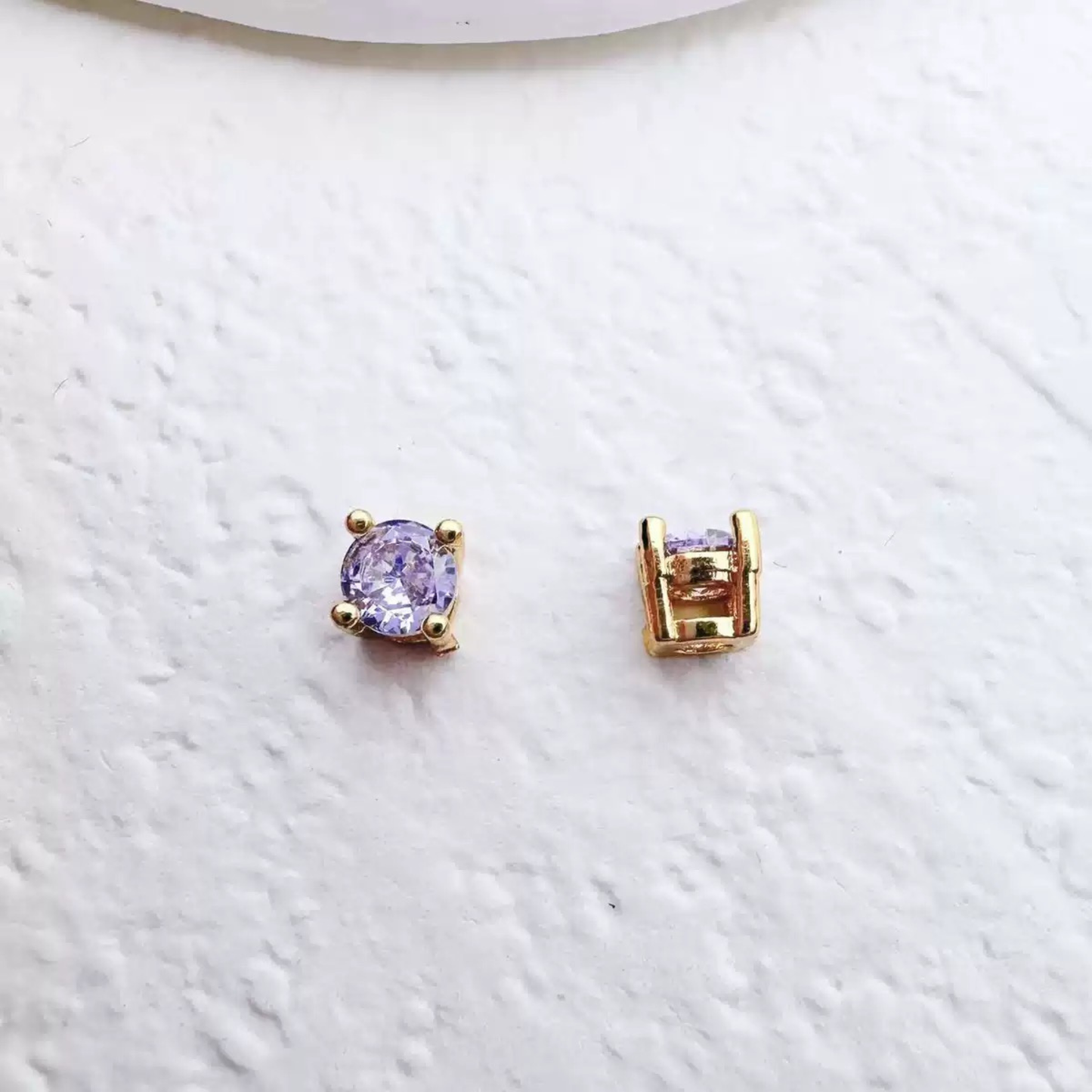 【A32】20PCS 4mm Round CZ 4-Prong Spacer | Gold-Plated Copper Beads | High-Color-Retention DIY Jewelry Findings for Bracelets & Necklaces iFCraftorium