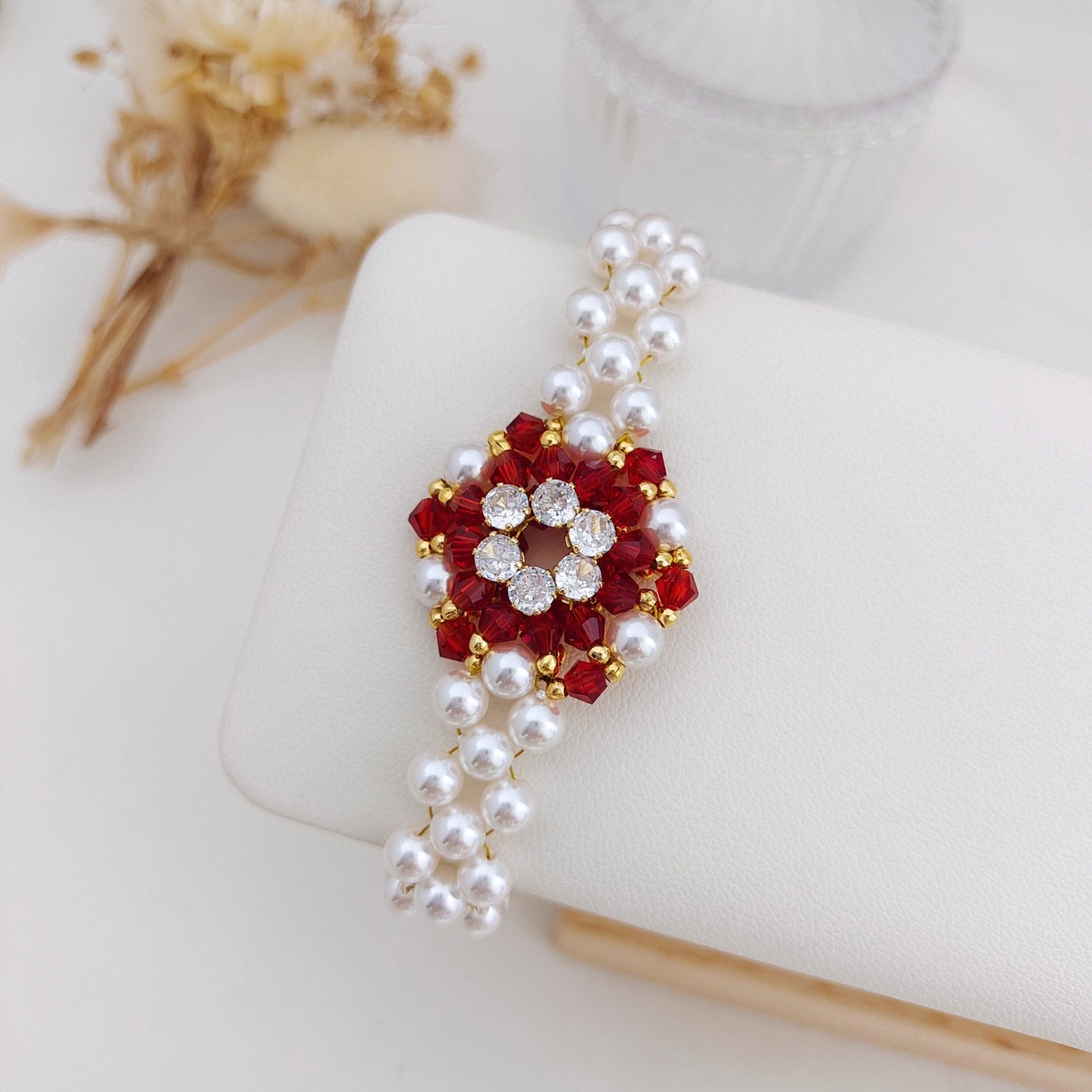 【No.178】DIY Watch Band Buckle Pearl Bracelet Kit | Handmade Daily Jewelry Gift | Crystal Zircon Craft Kit with Tutorial Kit iFCraftorium