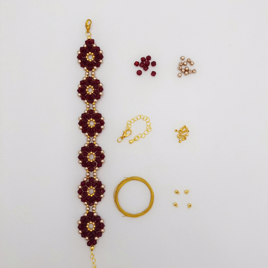 【No.95】DIY Bracelet Kit – Endless Summer (Hydrangea) | Full Tutorial + Materials