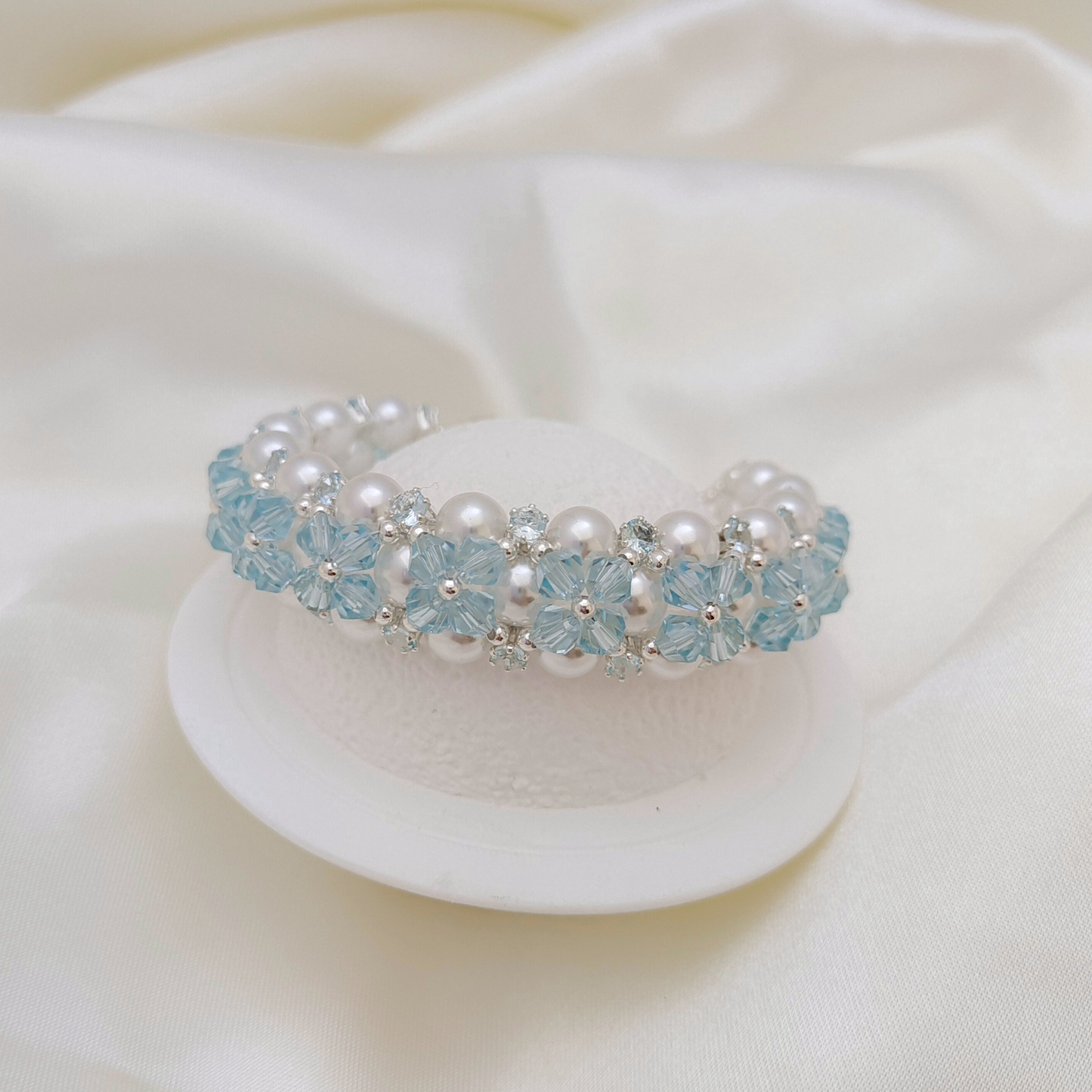 【No.79】 Tear of Mermaid DIY Bracelet Craft Kit – Pearls, Crystals, CZ & Full Tutorial Handmade Bracelet