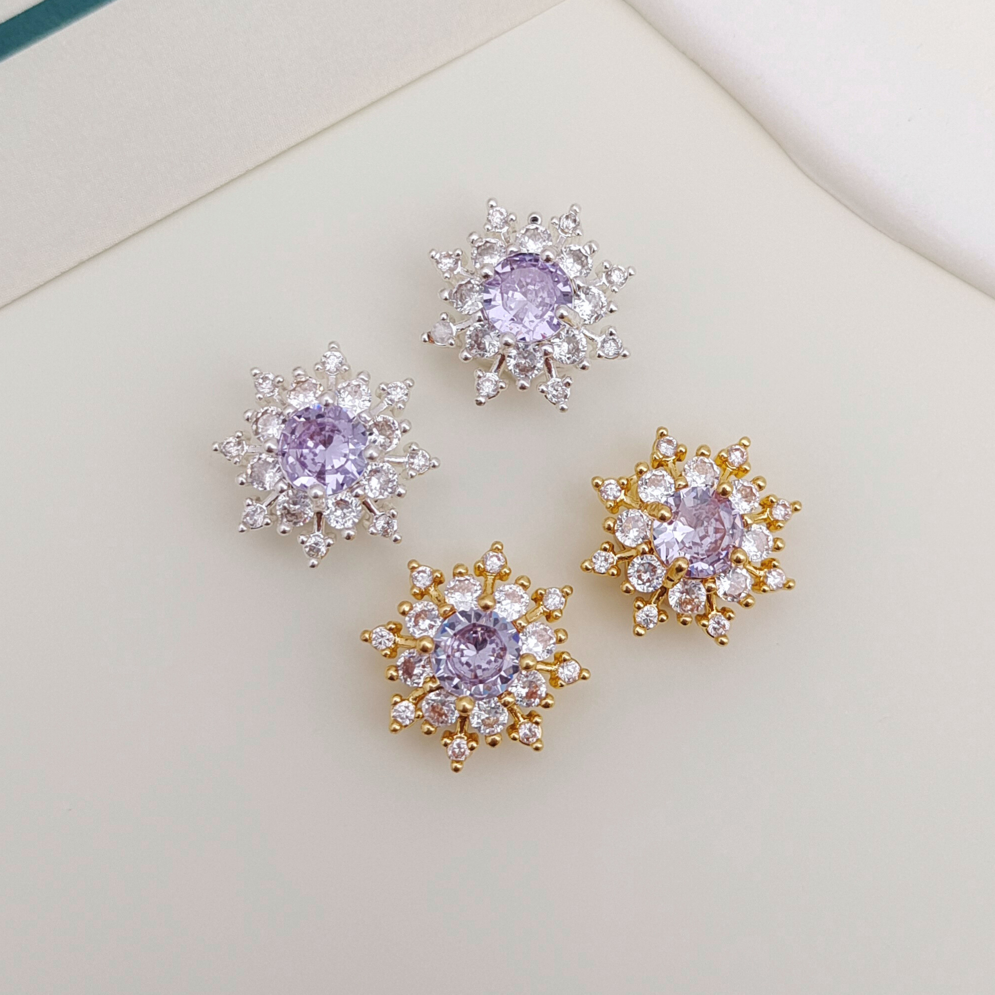 【S23】DIY Snowflake Spacer Bead | Multi-Hole Bead Connector | Gold/Silver Plated Copper | Jewelry Making Findings iFCraftorium