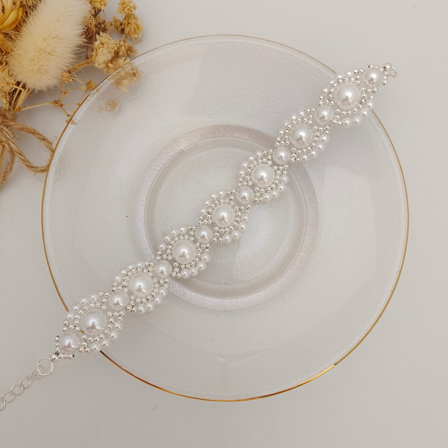 【No.84】 DIY Bracelet Craft Kit – Handmade Jewelry Infinite Dream Layered Pearl Bead Bracelet with Tutorial