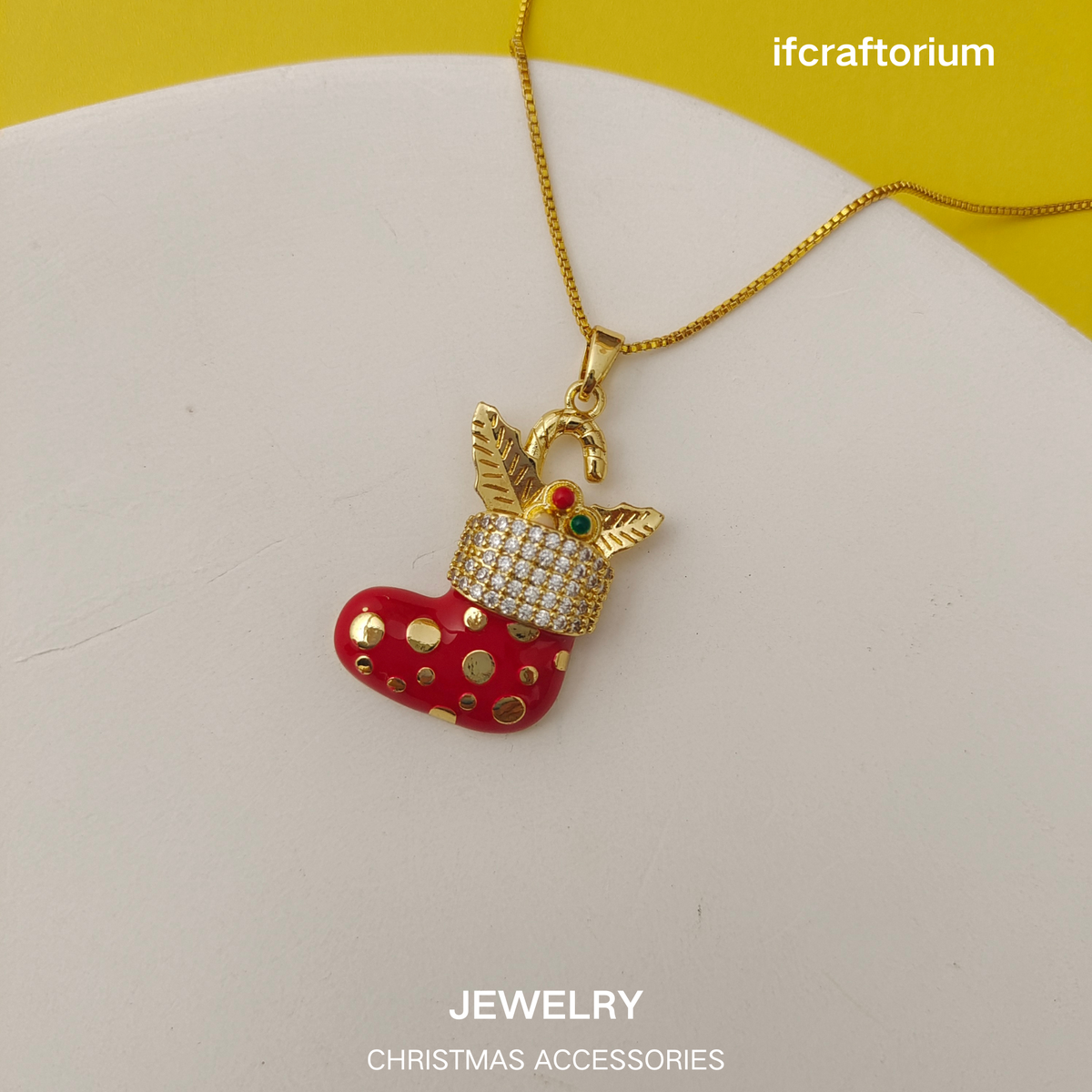 【S72】Christmas Jewelry Making Charms – Santa Socks, Snowmen, Reindeer, Bells & Christmas Trees iFCraftorium