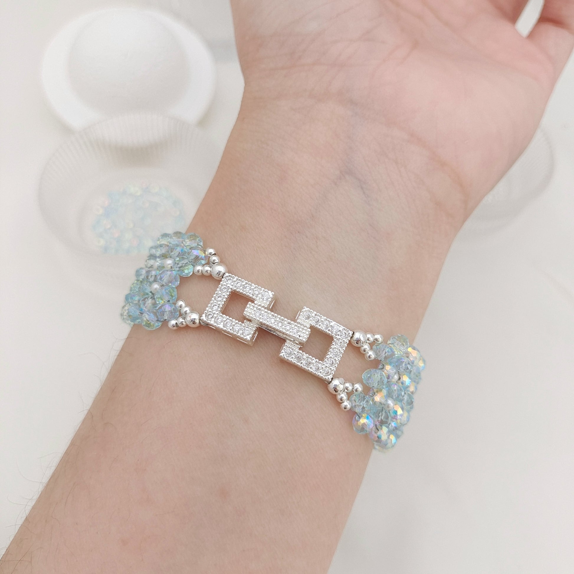 Kit 【No.177】DIY Crystal Pearl Braided Bracelet Kit | Mother’s Day DIY gift | Handmade for Mom + Tutorial iFCraftorium