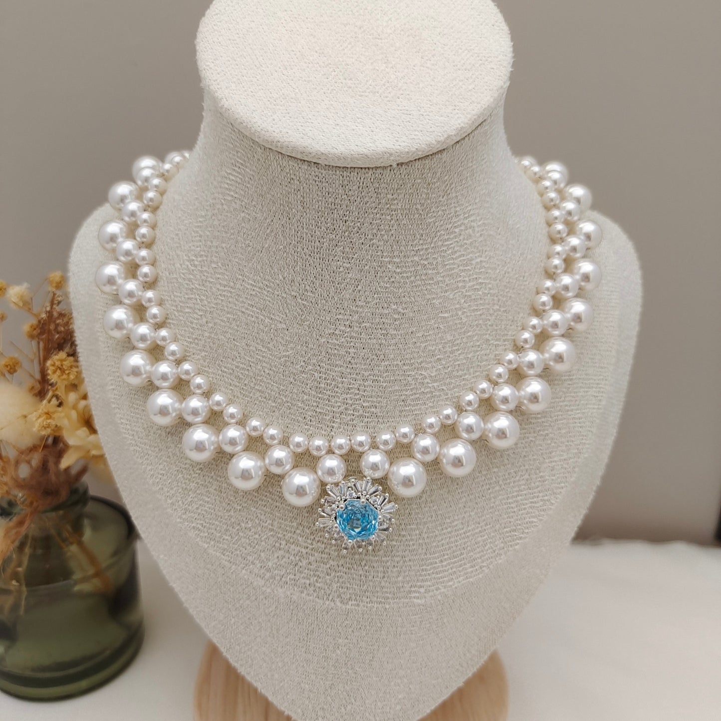 【No.162】DIY Anna Princess Necklace Kit – Snowfall Spacer, Pearl Beads & Lobster Clasp | Full Tutorial iFCraftorium