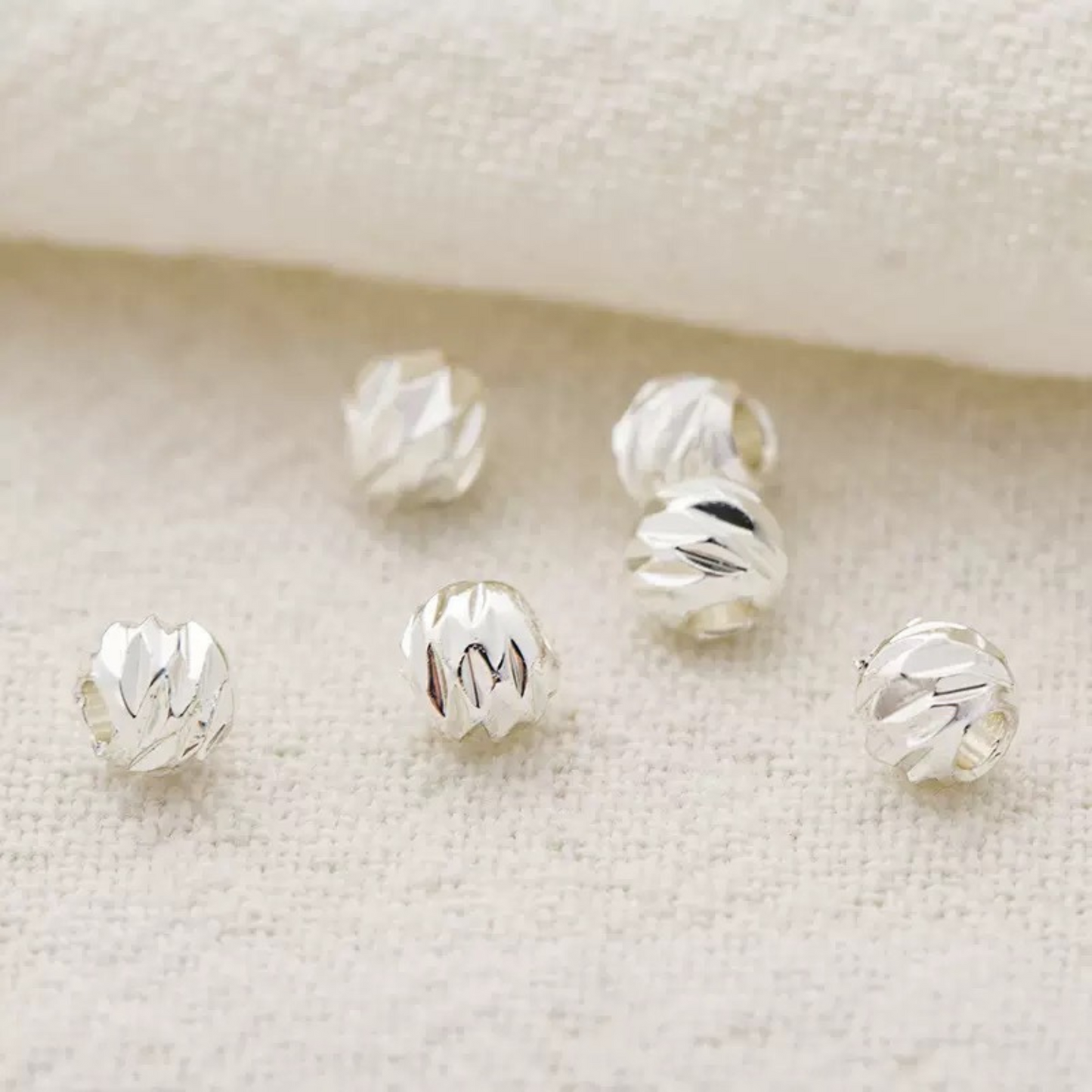 【S11】100PCS DIY Beading Supplies – Watermelon Pattern Spacer Beads, 18K Gold/Silver Plated Copper Beads for Handmade Jewelry