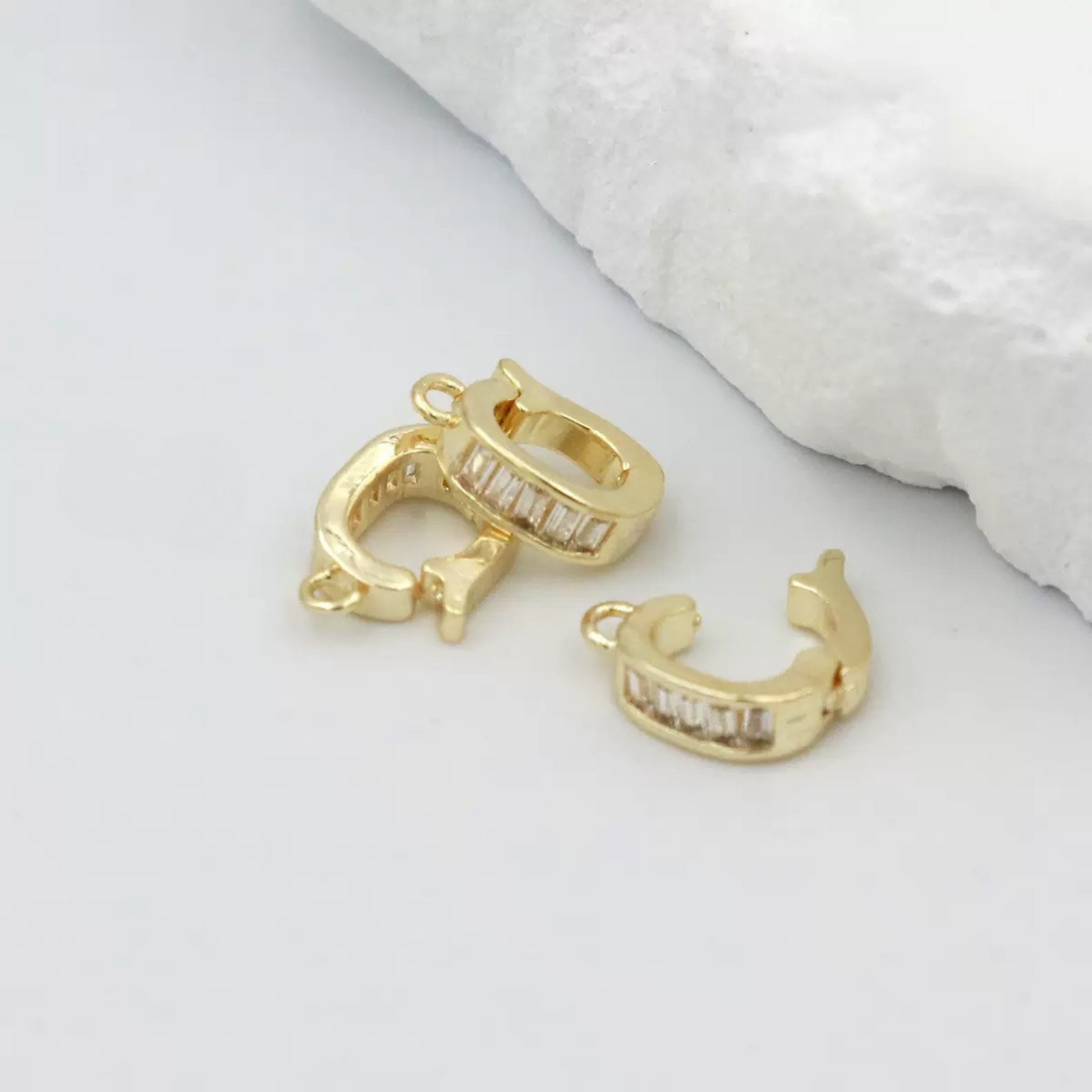 【B01】3PCS Multi-Purpose Clasp with Cord End Covers – 18K/14K Gold & Silver Plated, 10×6mm, Copper DIY Jewelry Findings