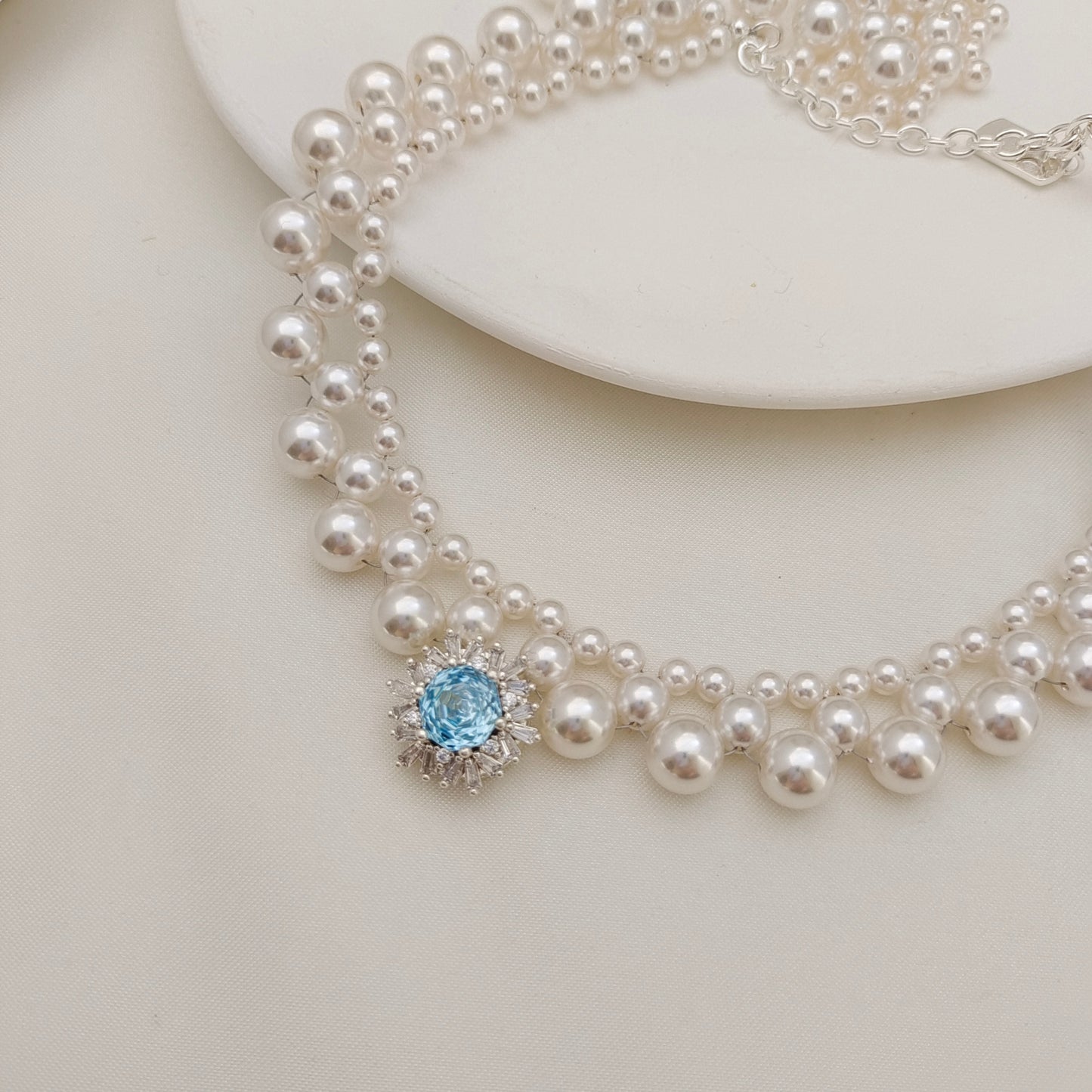 【No.162】DIY Anna Princess Necklace Kit – Snowfall Spacer, Pearl Beads & Lobster Clasp | Full Tutorial iFCraftorium