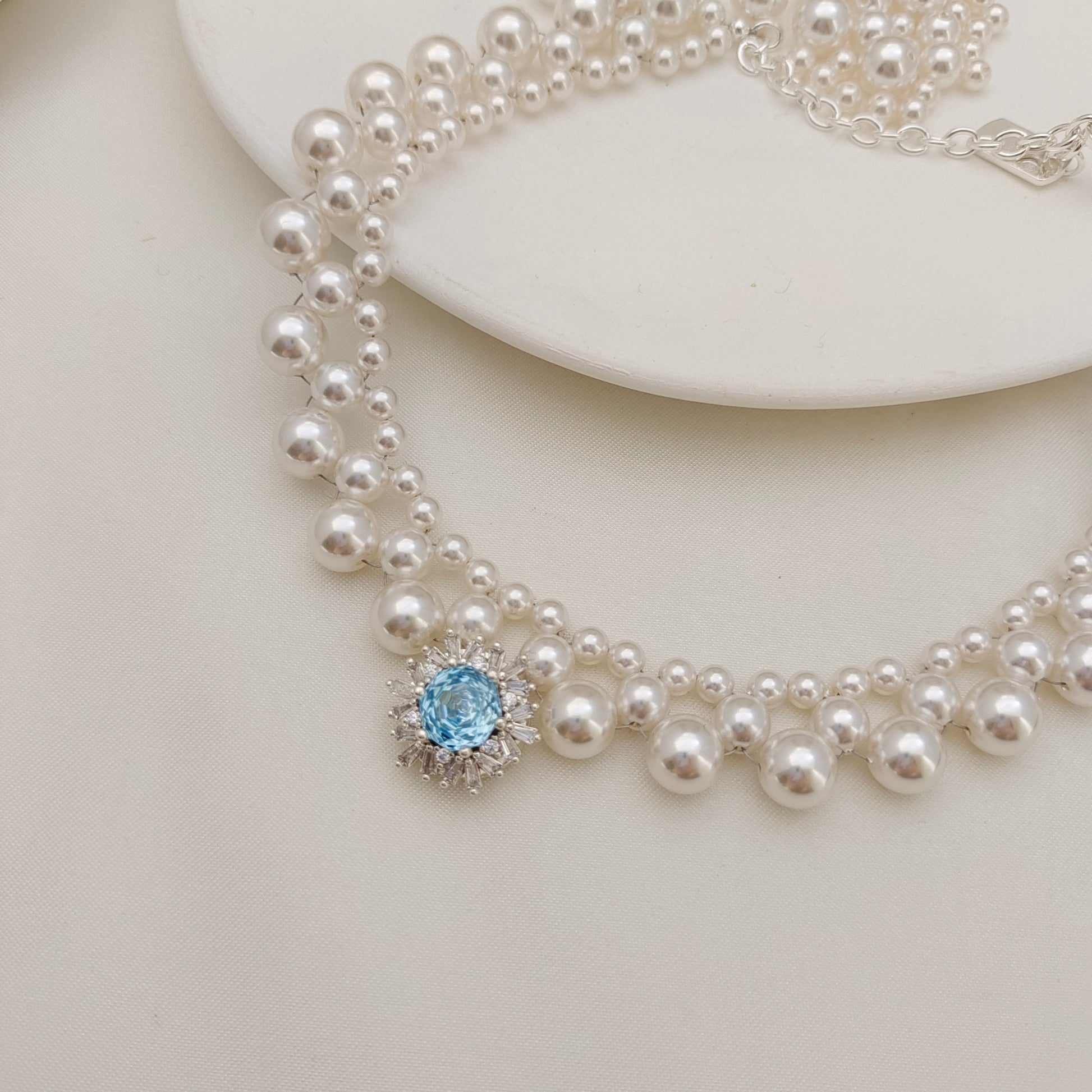 【No.162】DIY Anna Princess Necklace Kit – Snowfall Spacer, Pearl Beads & Lobster Clasp | Full Tutorial iFCraftorium