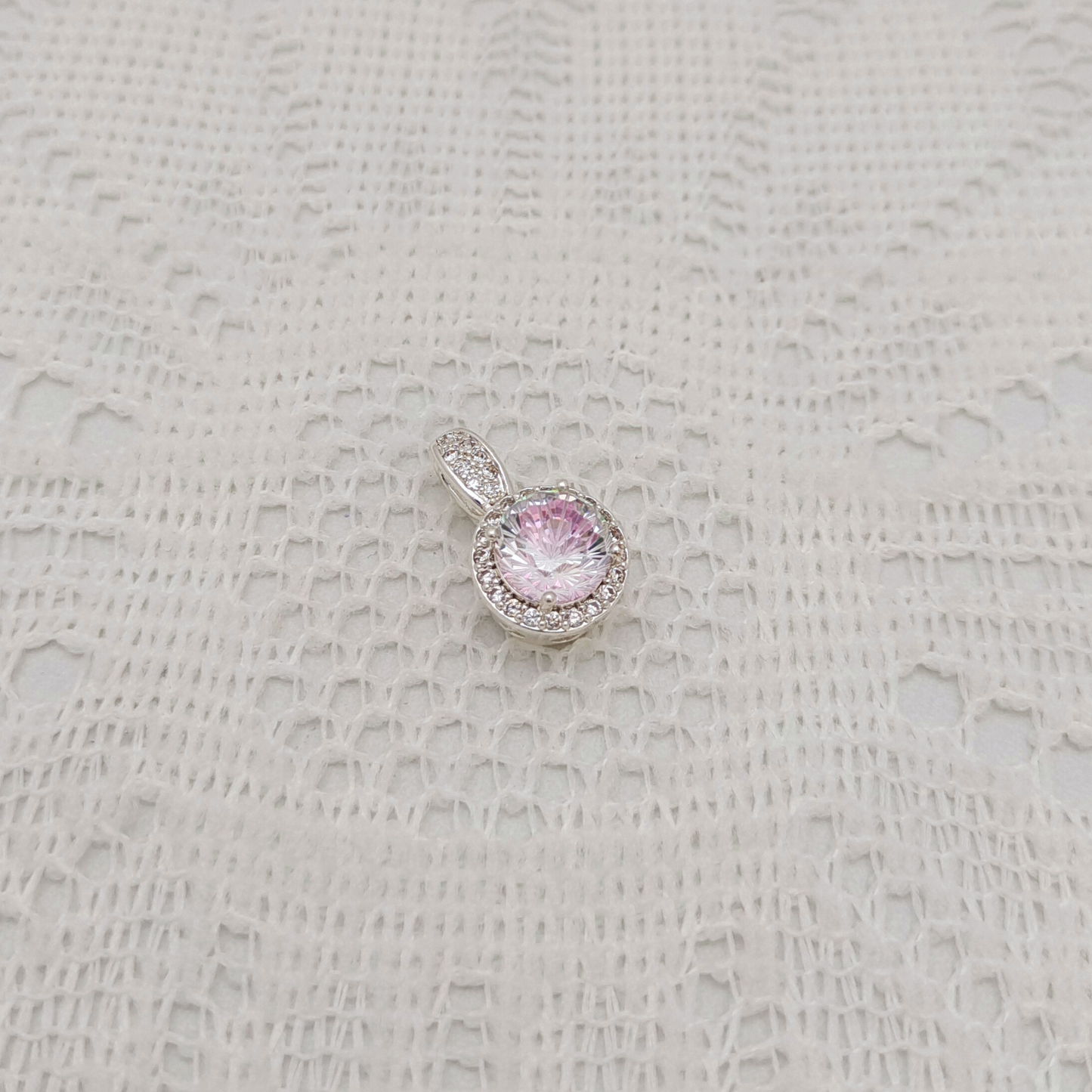 【B26】1PCS Firework-Cut Zircon Clasp Pendant | Dual-Use | Gold/Silver Base | DIY Jewelry Making Accessory