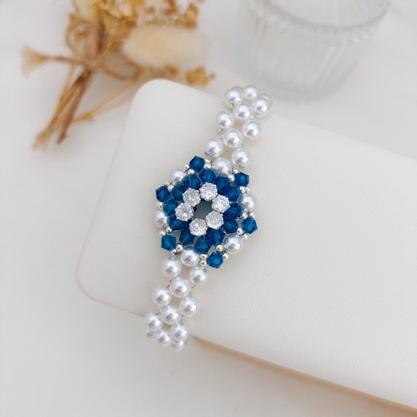 【No.178】DIY Watch Band Buckle Pearl Bracelet Kit | Handmade Daily Jewelry Gift | Crystal Zircon Craft Kit with Tutorial Kit iFCraftorium