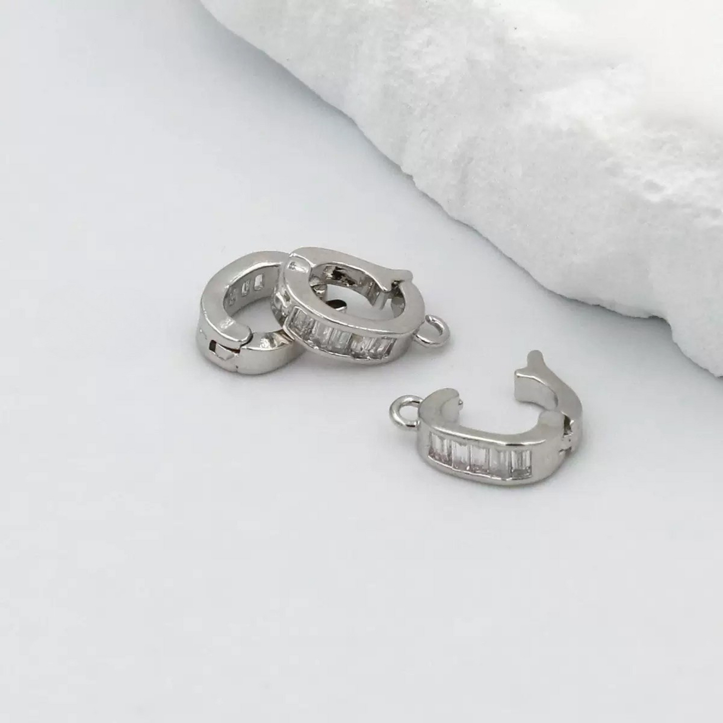 【B01】3PCS Multi-Purpose Clasp with Cord End Covers – 18K/14K Gold & Silver Plated, 10×6mm, Copper DIY Jewelry Findings