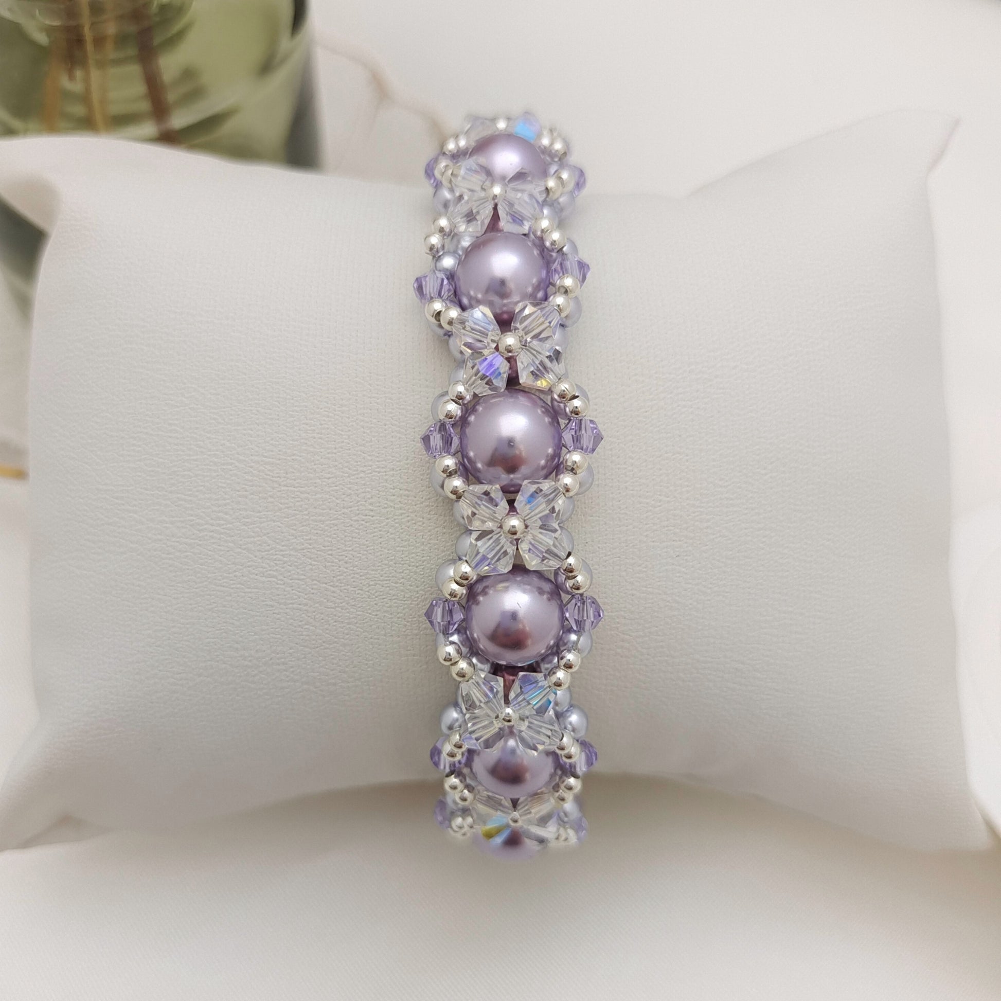 【No.142】Bracelet DIY Kit-Snow Lotus Pearl Beaded Bracelet | Handmade Jewelry Gift | Elegant Layered Design | Beading Materials + Full Tutorial iFCraftorium