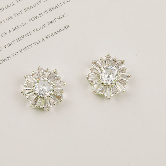 【S07】1PCS Snowflake CZ Spacer Beads – Sparkling Crystal Charms, Gold/Silver-Plated, for DIY Bracelets & Jewelry Making