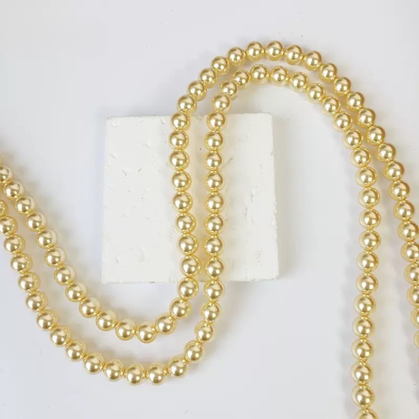 【P20】Gold Glass Pearl Beads – 3–8mm Round High Shine | Beads for Bracelets DIY iFCraftorium