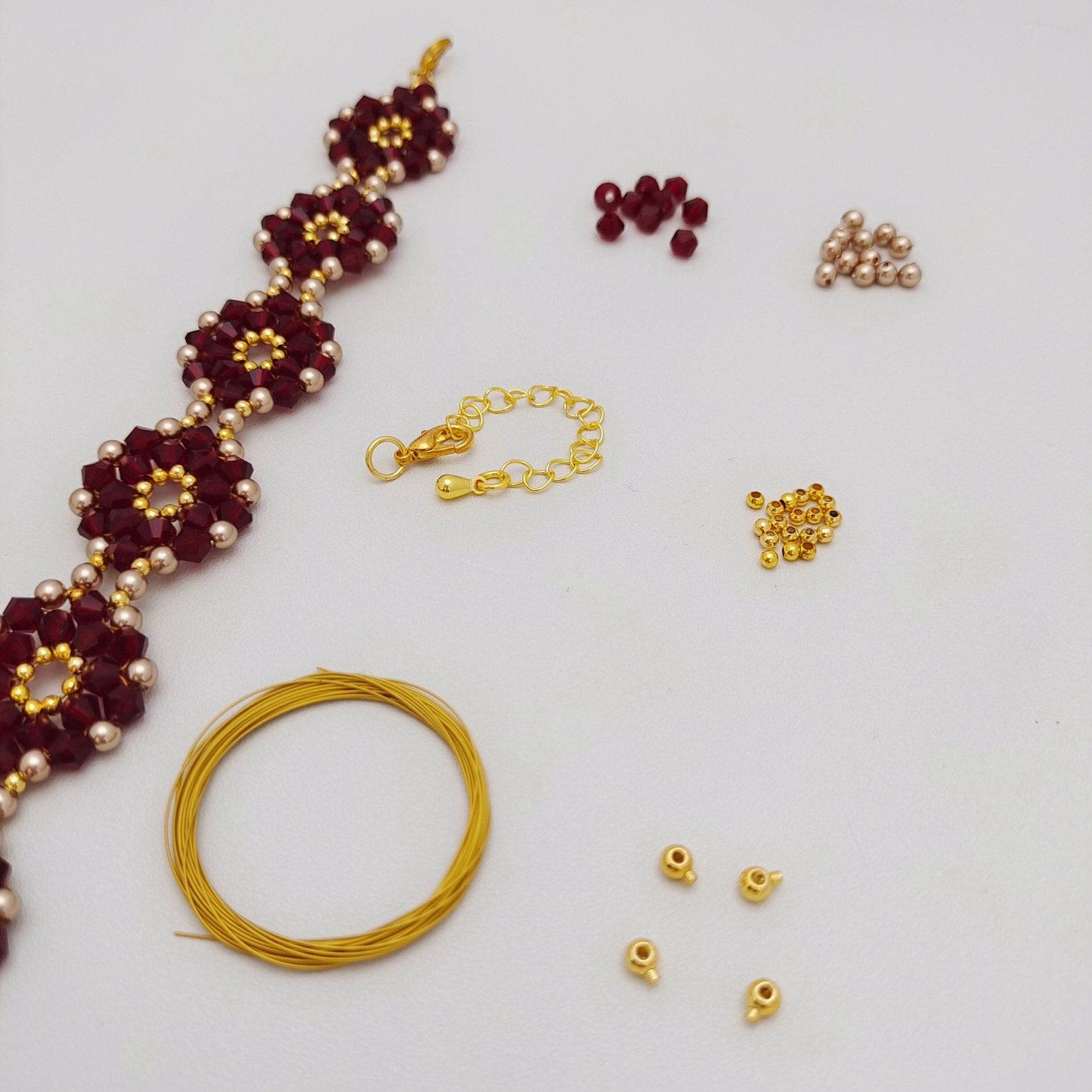 【No.95】DIY Bracelet Kit – Endless Summer (Hydrangea) | Full Tutorial + Materials