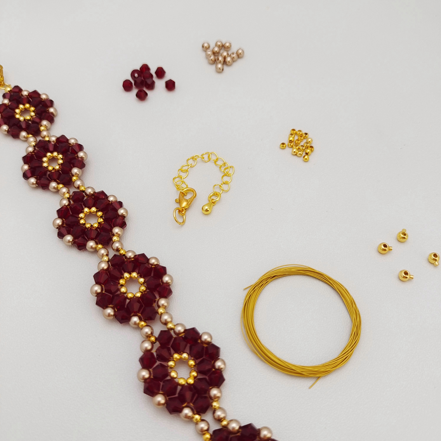 【No.95】DIY Bracelet Kit – Endless Summer (Hydrangea) | Full Tutorial + Materials