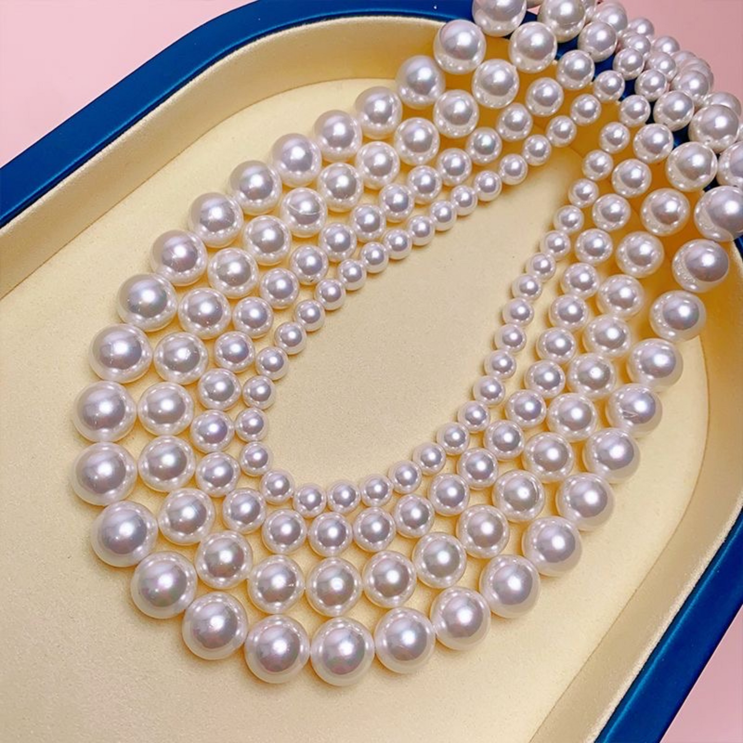 【P04】Imitation Swarovski Manta Rose Pearl Beads | 2–8mm Round Glass Pearls | Straight Hole | DIY Jewelry Making Supplies