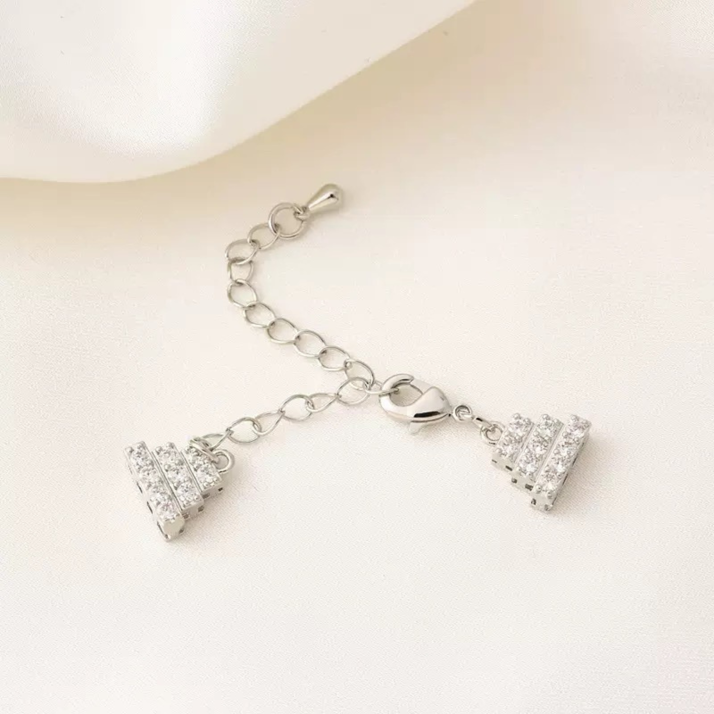 【B43】DIY Jewelry Clasp – Cake Lobster Clasp with Extension Chain | Adjustable | 18K Gold/Silver Plated