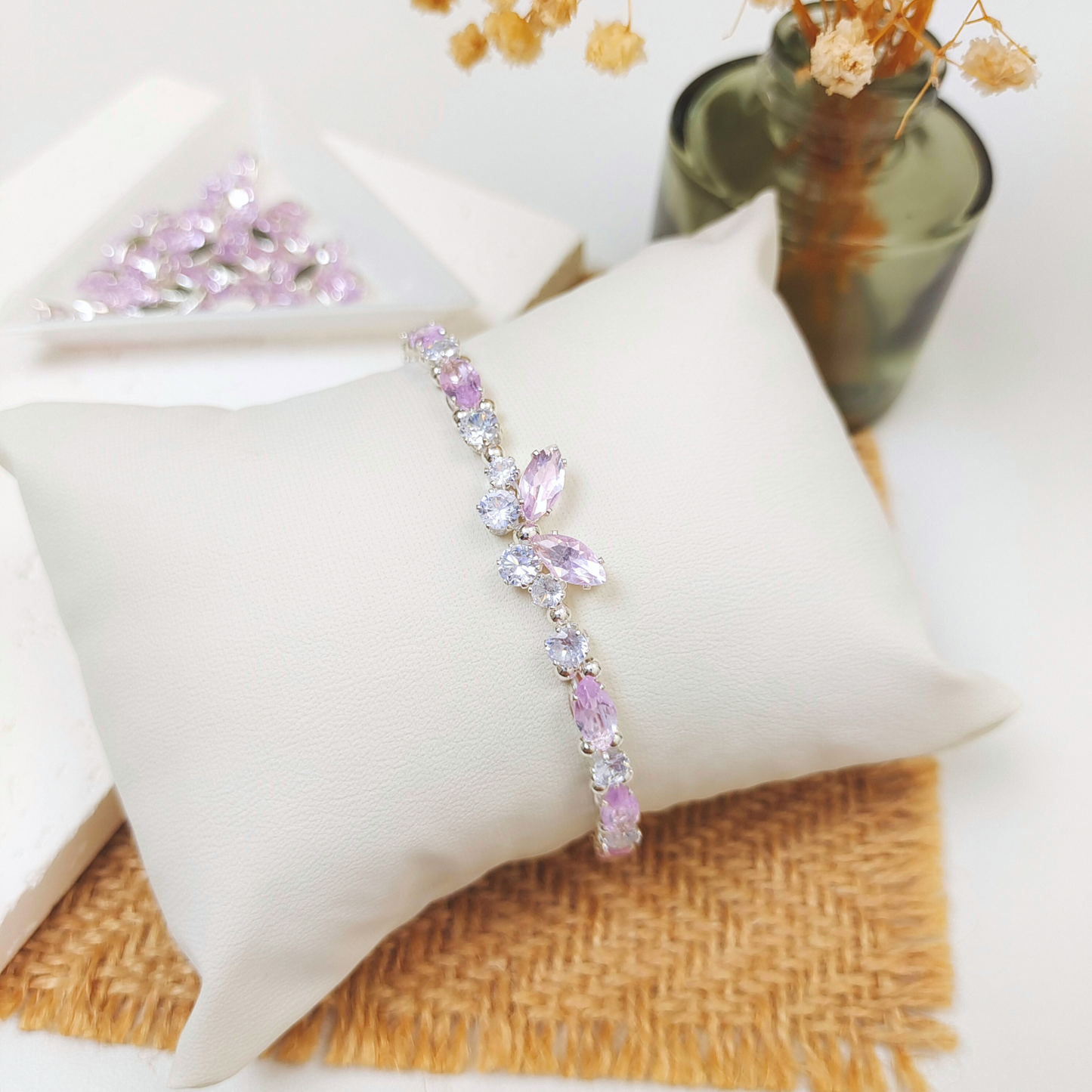 【No.36】 DIY Little Butterfly Bracelet Craft Kit – Handmade Jewelry Pastel Zircon & Beads with Full Tutorial