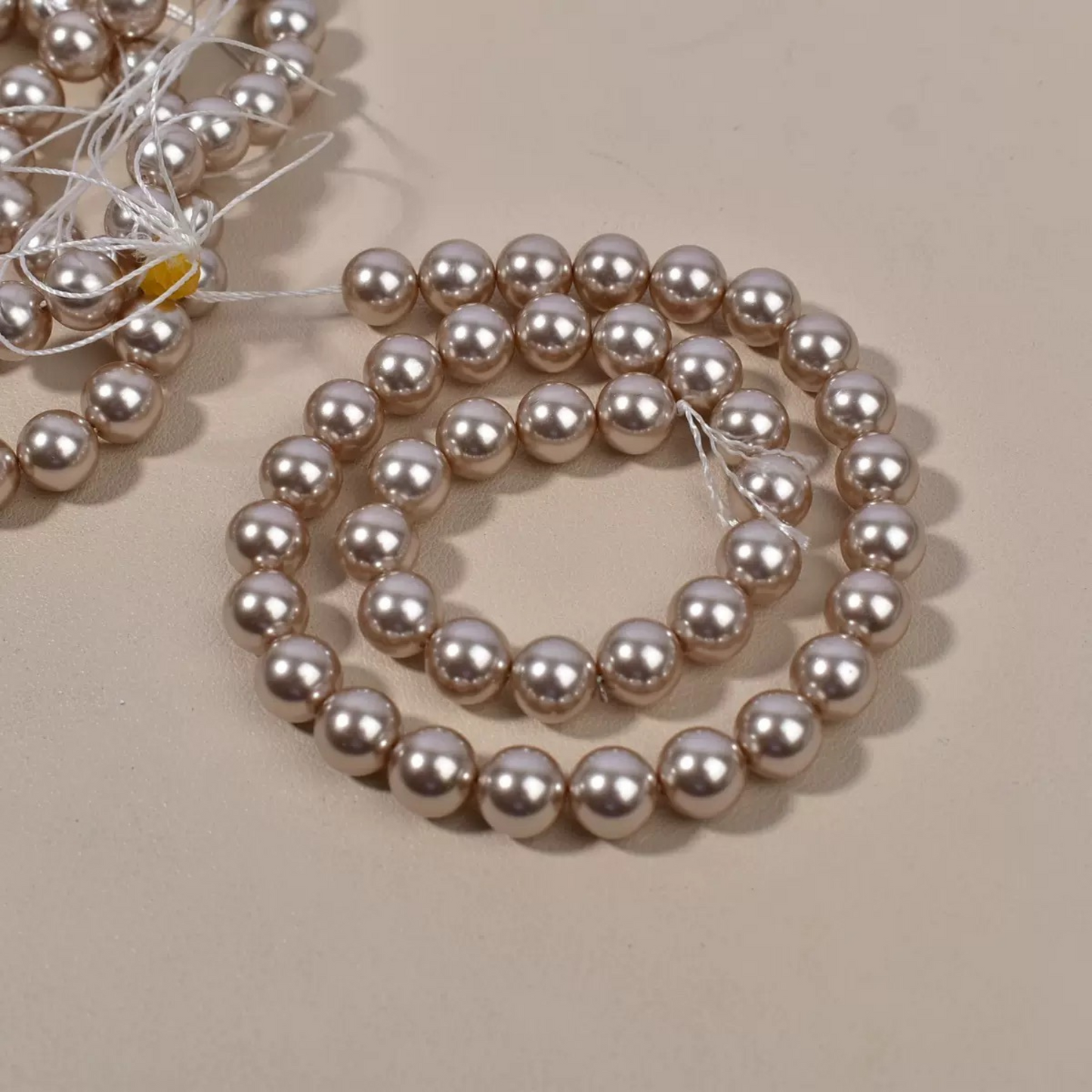 【P09】Imitation Swarovski Coffee Brown Glass Pearls – 2-8mm Round Beads | High Gloss Finish for DIY Jewelry