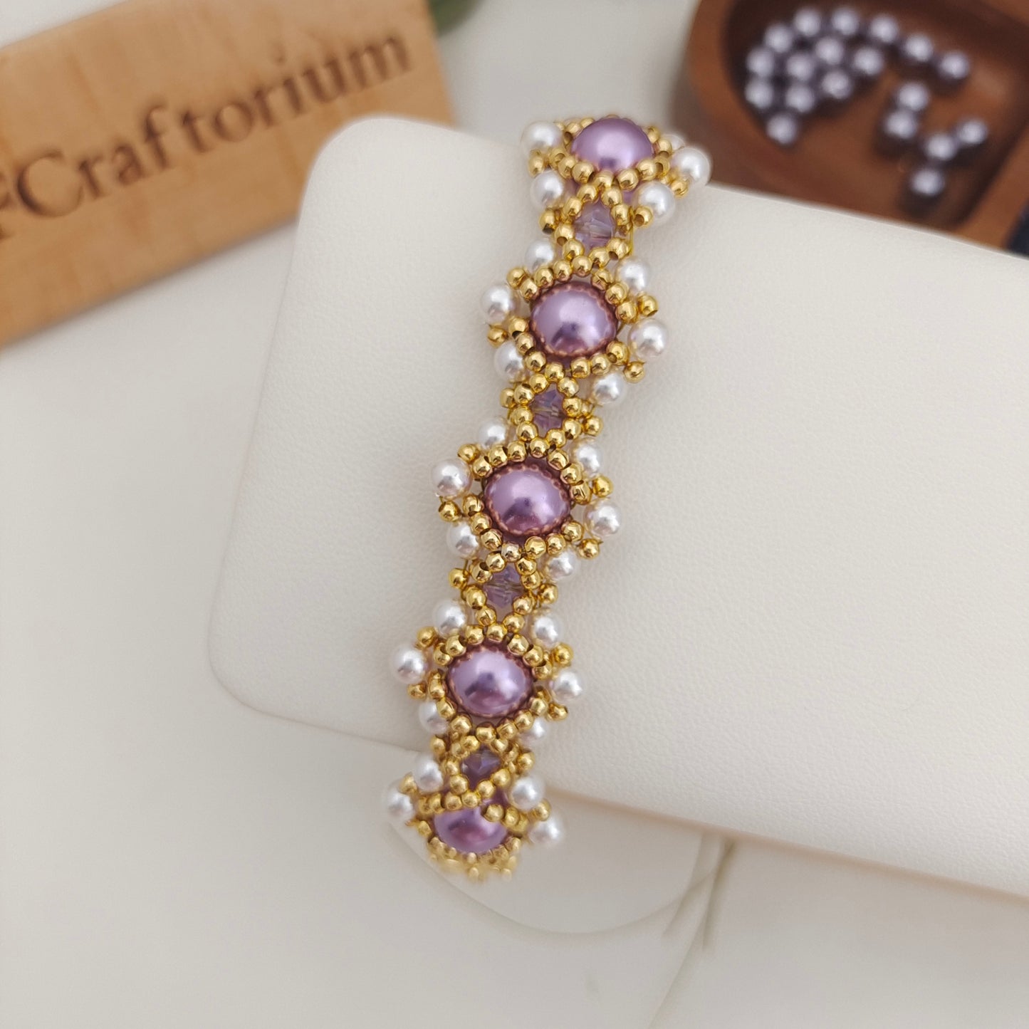 【No.164】DIY Moonlight Bracelet Kit – Pearl Beads & Diamond Beads with O-Ring Clasp | Full Tutorial iFCraftorium