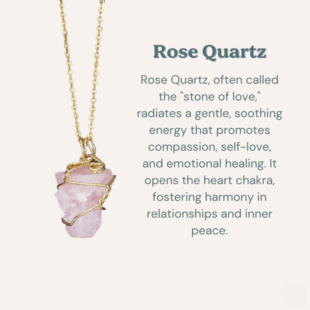 rose quartz necklace