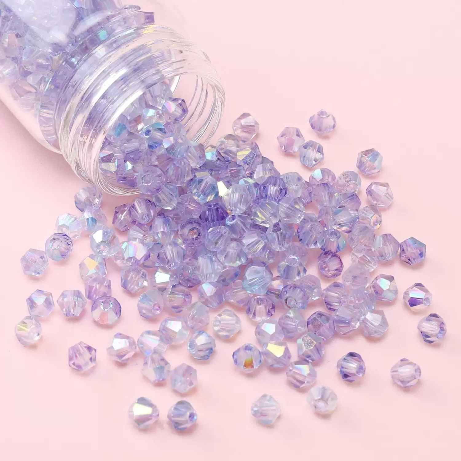 Color-shifting aurora crystal beads, diamond shape, for beading projects