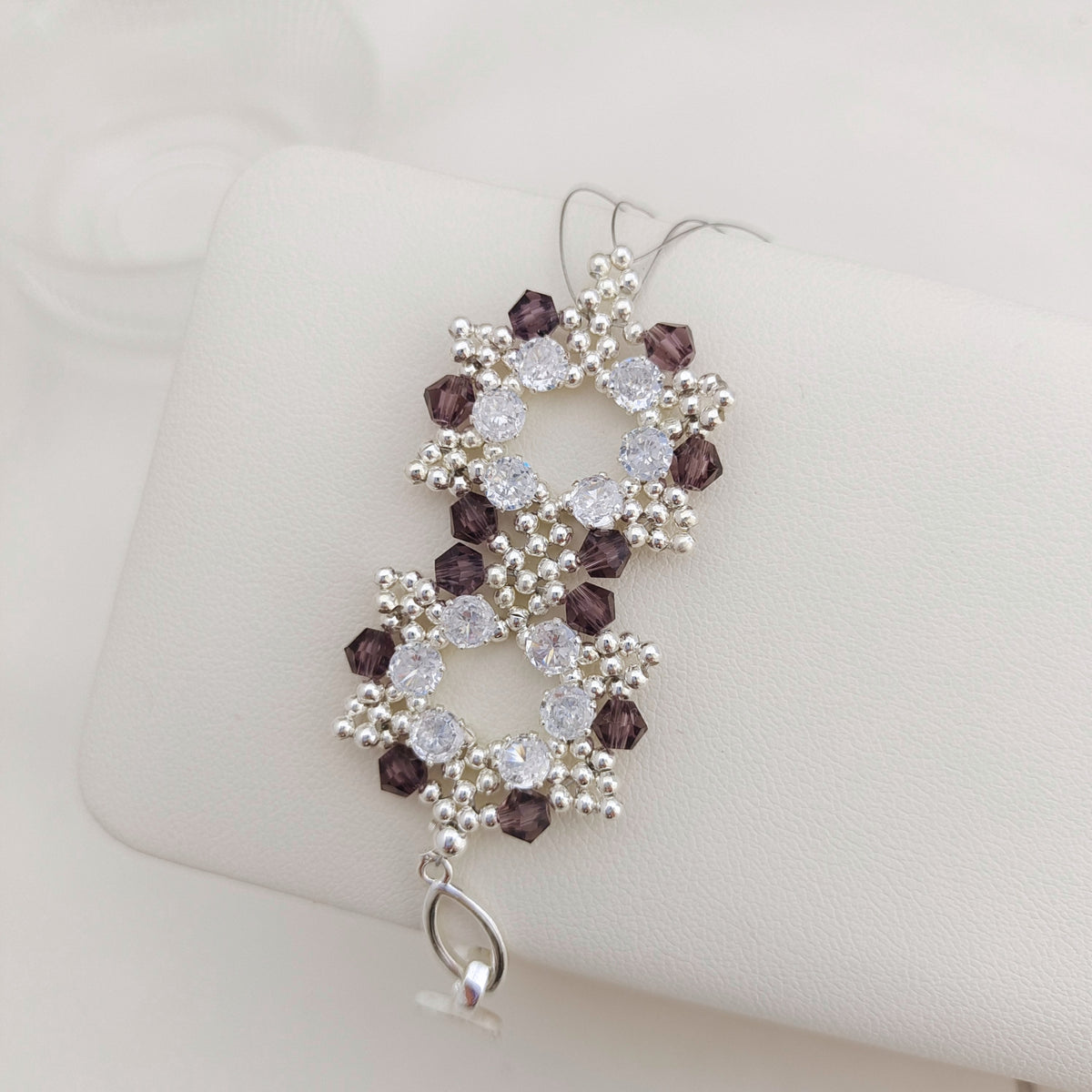 braided diamond crystal zircon bracelet handmade jewelry