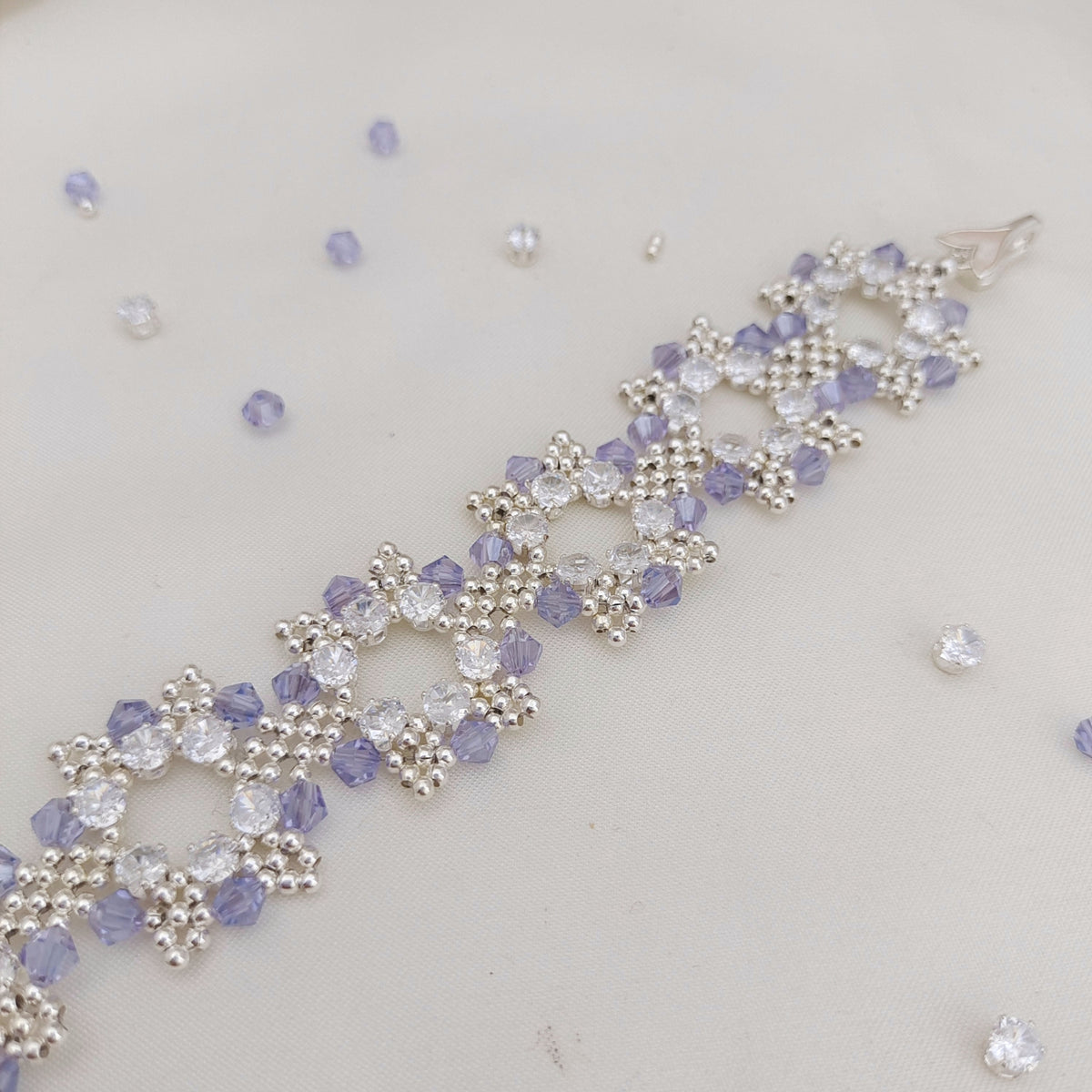 zircon and crystal beads for bracelet making kit