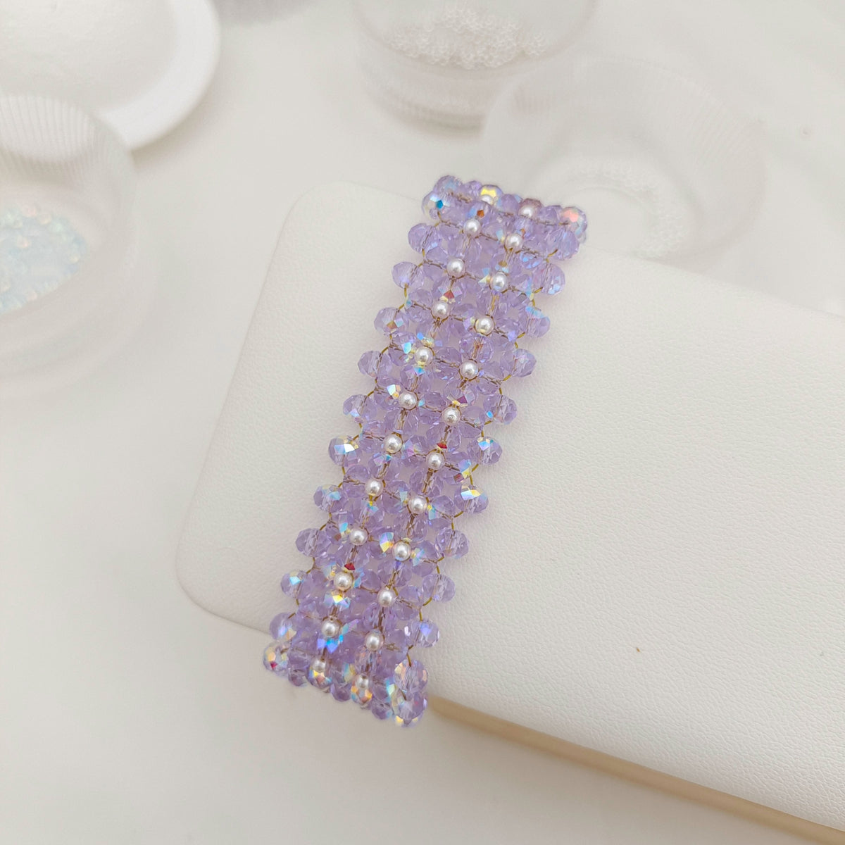 rondelle beads and crystal bracelet design